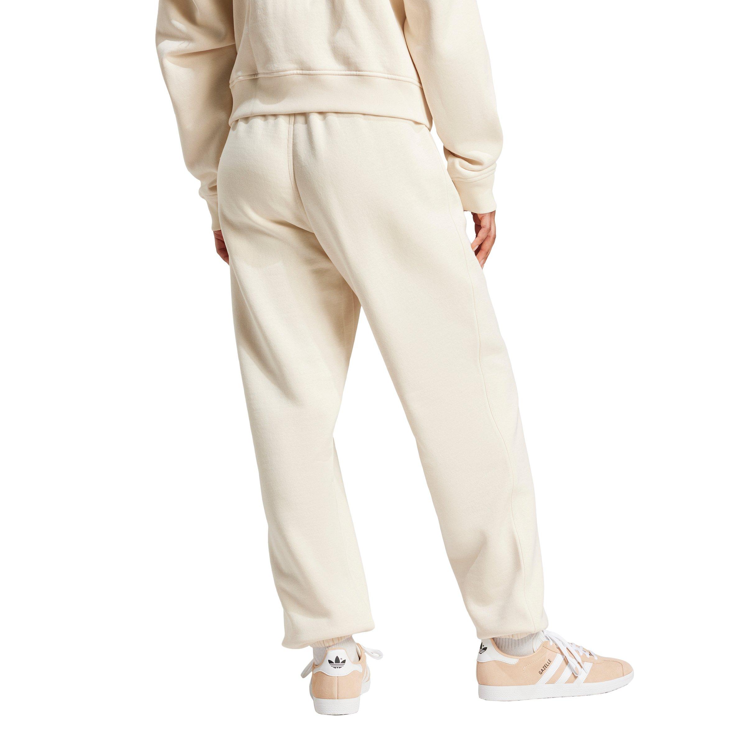 adidas Women's Originals Essentials Fleece Loose Joggers - White - WHITE Thumbnail View 2