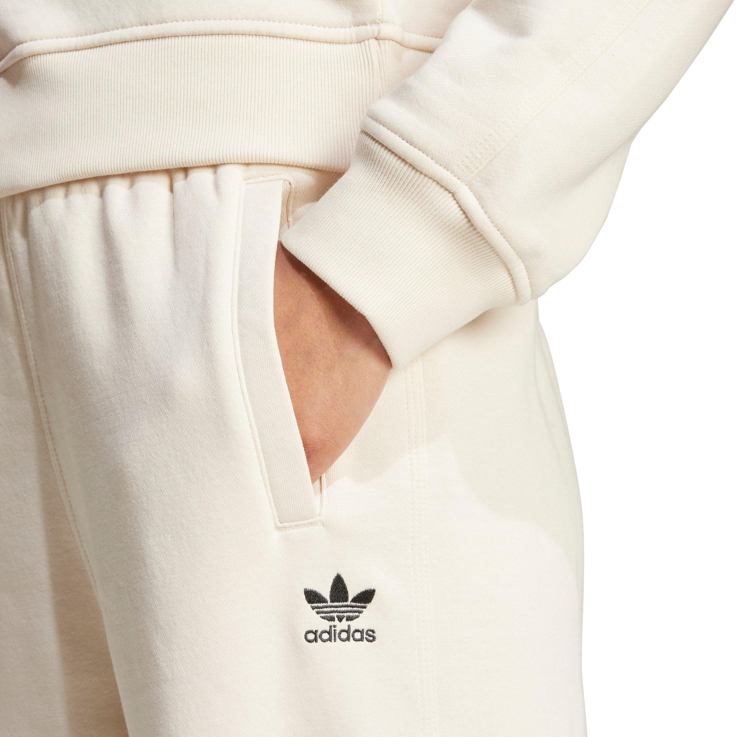 adidas Women's Originals Essentials Fleece Loose Joggers - White - WHITE Thumbnail View 4