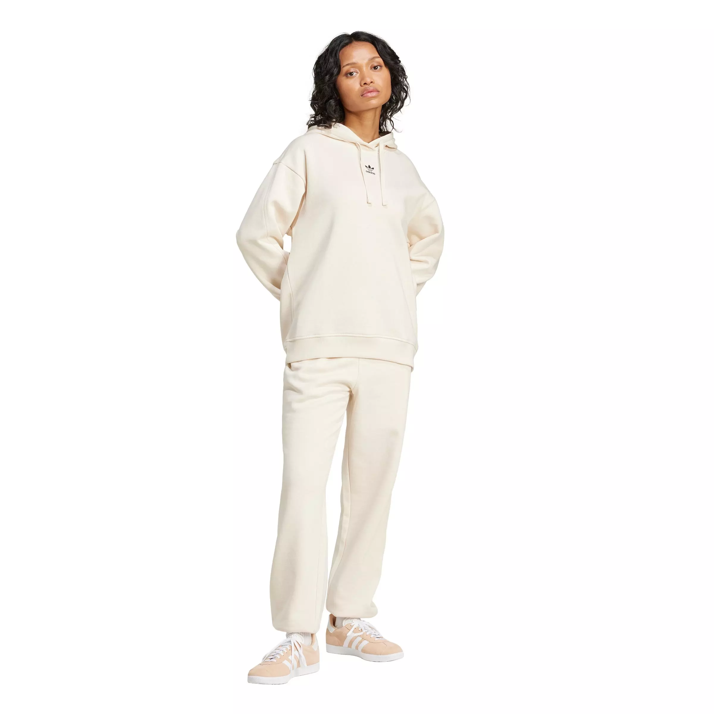 adidas Women's Originals Essentials Fleece Loose Joggers - White - WHITE