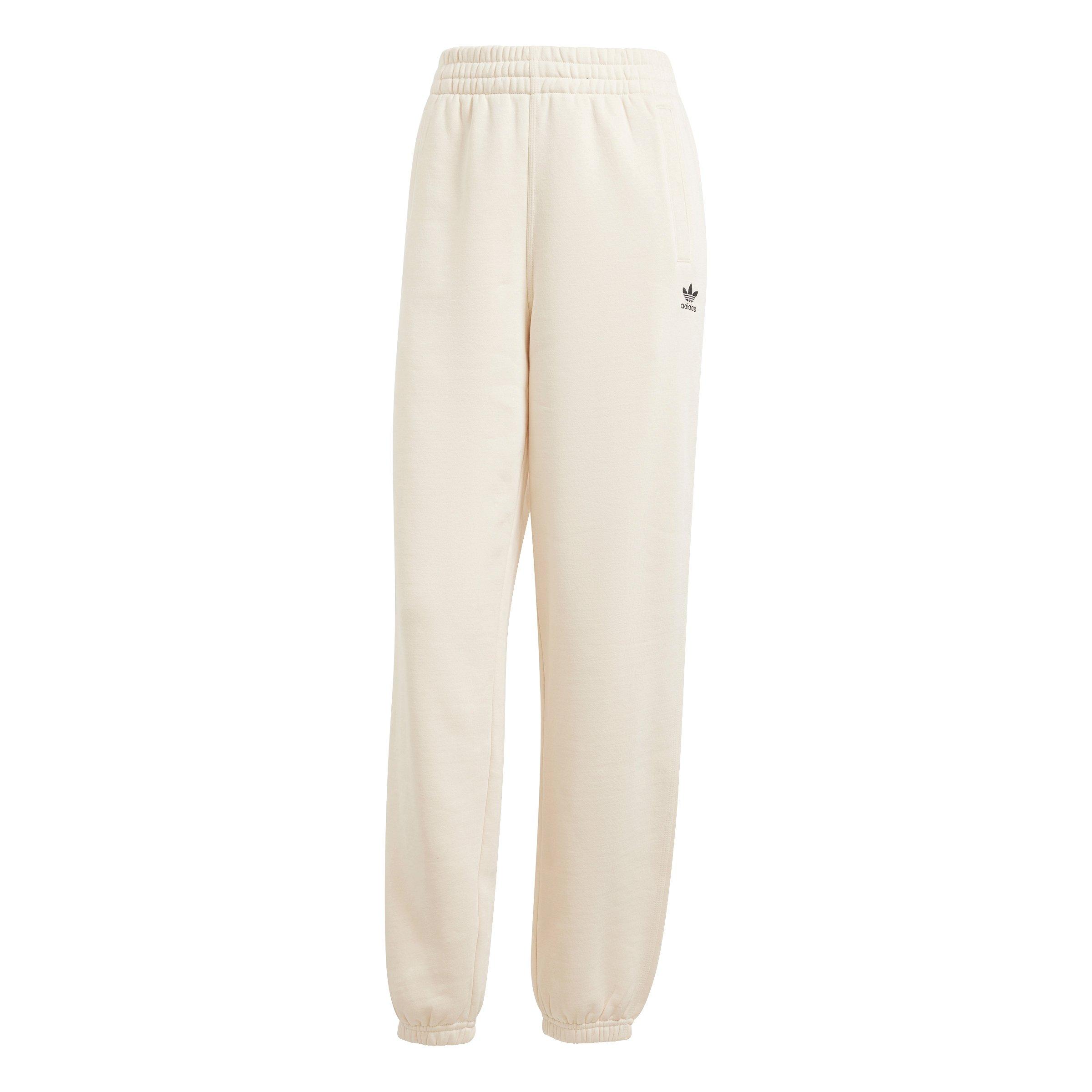adidas Women's Originals Essentials Fleece Loose Joggers - White - WHITE Thumbnail View 6