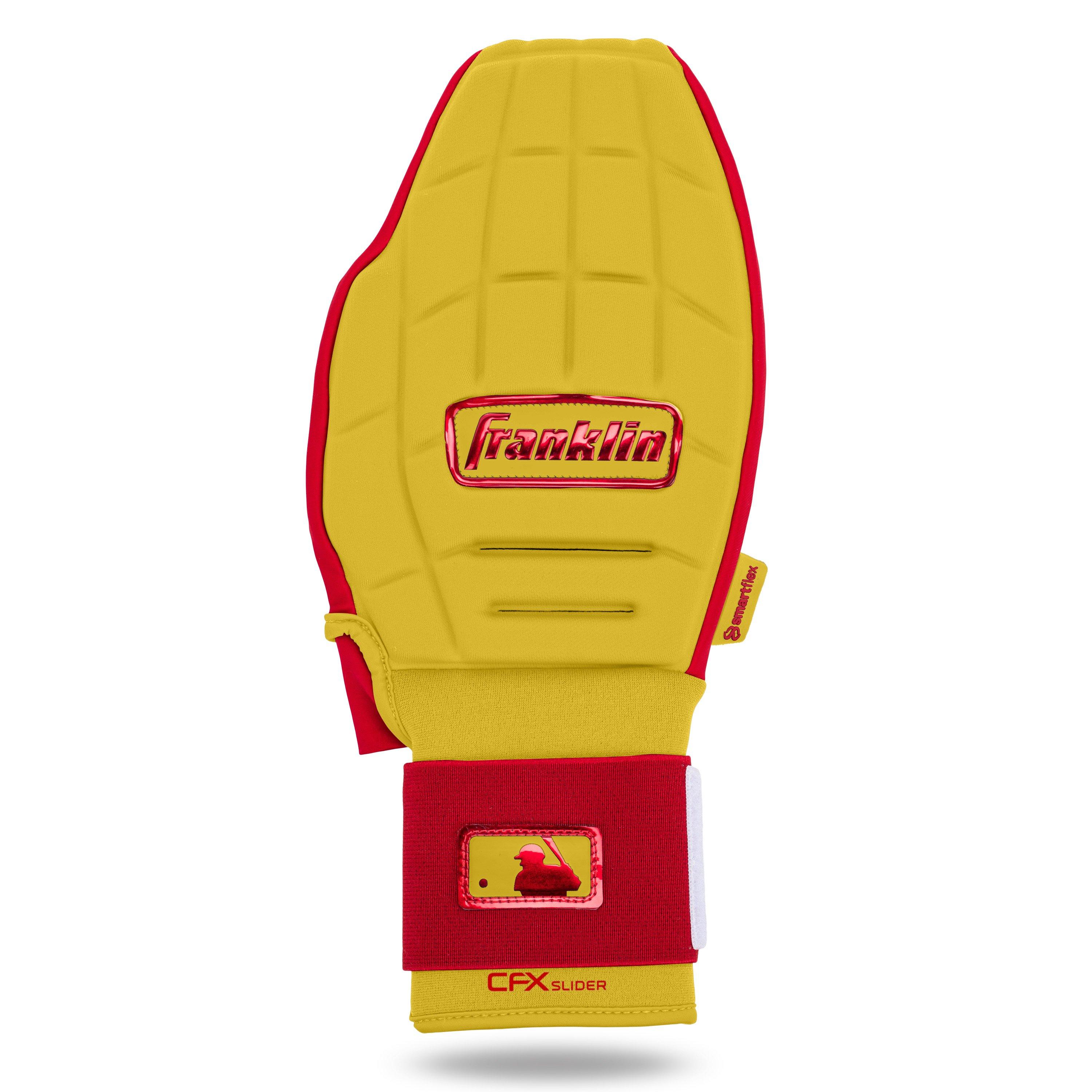 Franklin Sports MLB Youth CFX Slider PRT Protective Sliding Glove - Yellow/Red - YELLOW/RED Thumbnail View 1