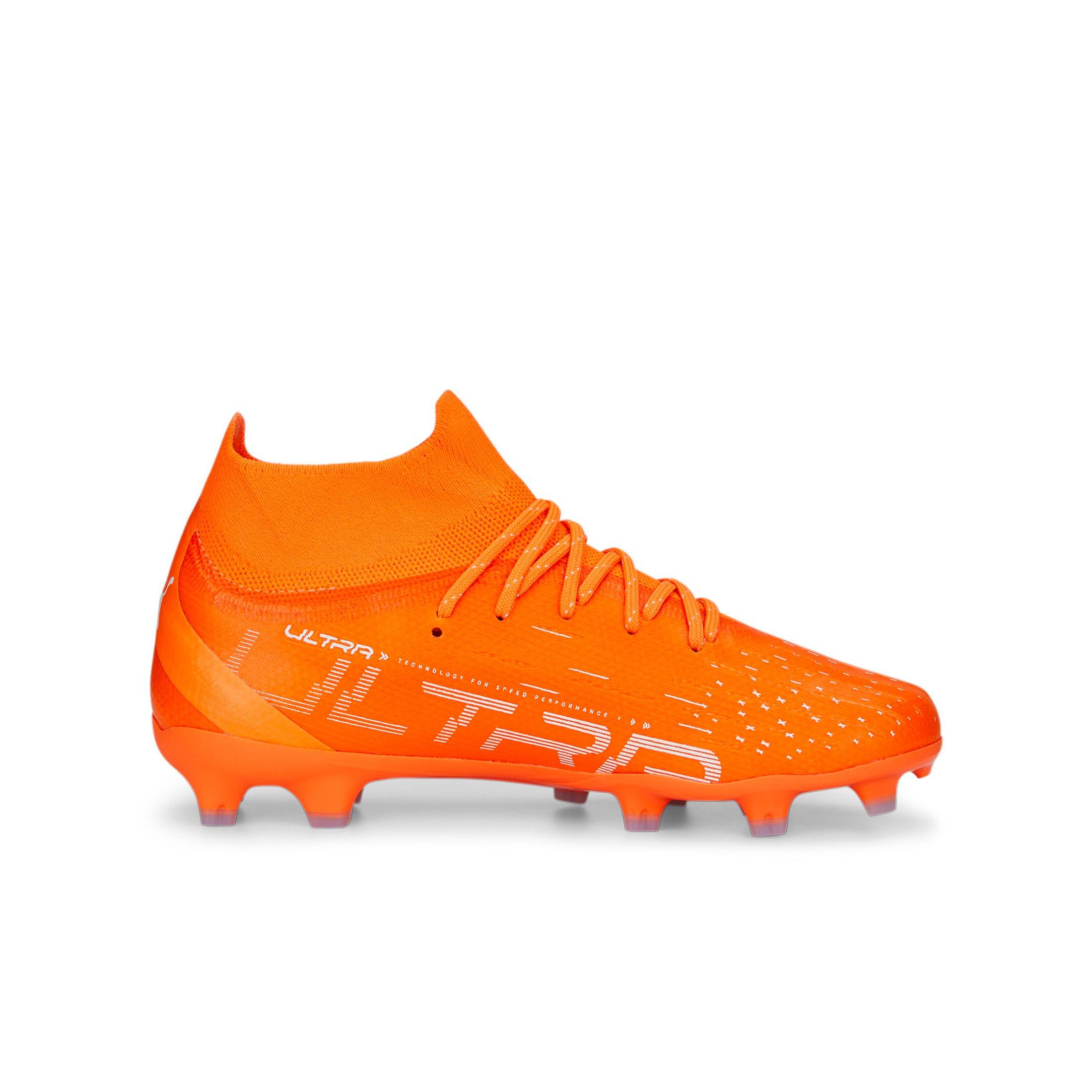 Orange kids cleats online