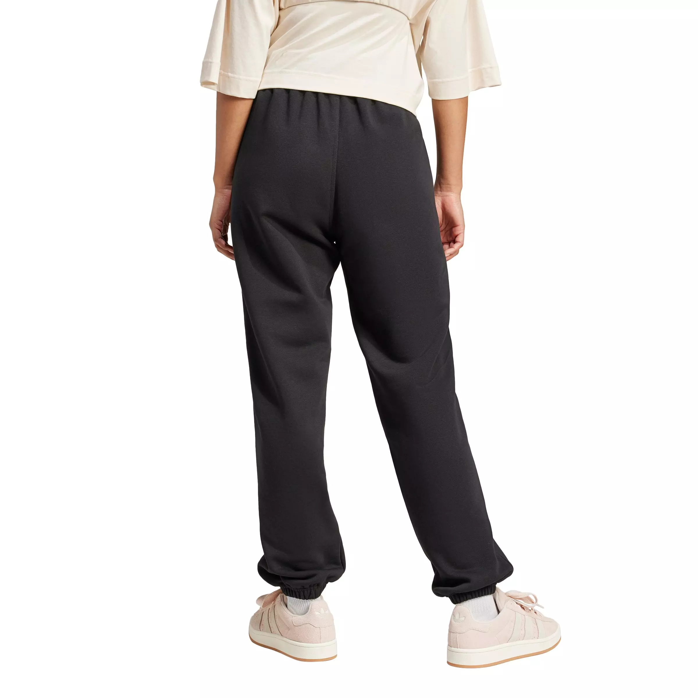 adidas Women's Originals Essentials Fleece Loose Joggers - Black - BLACK