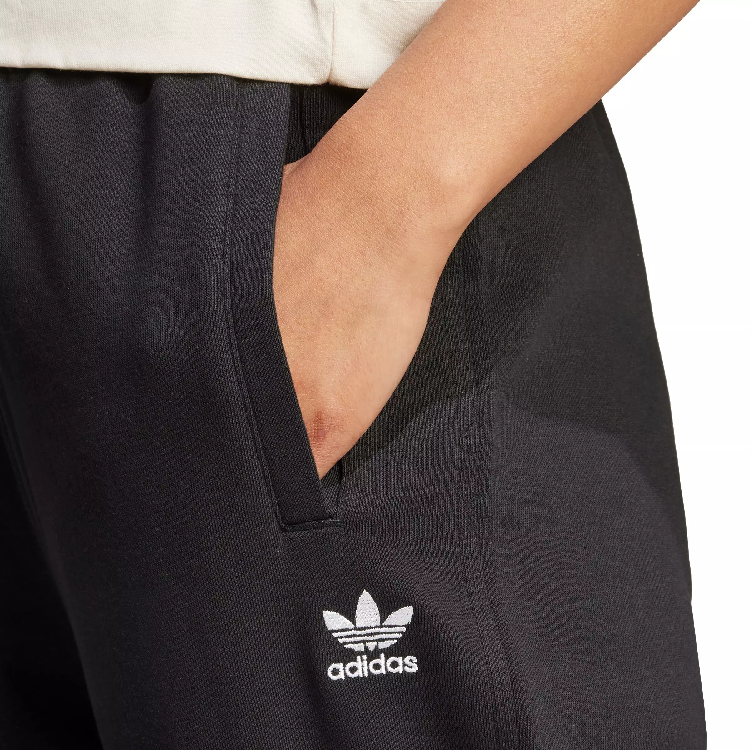 adidas Women's Originals Essentials Fleece Loose Joggers - Black - BLACK