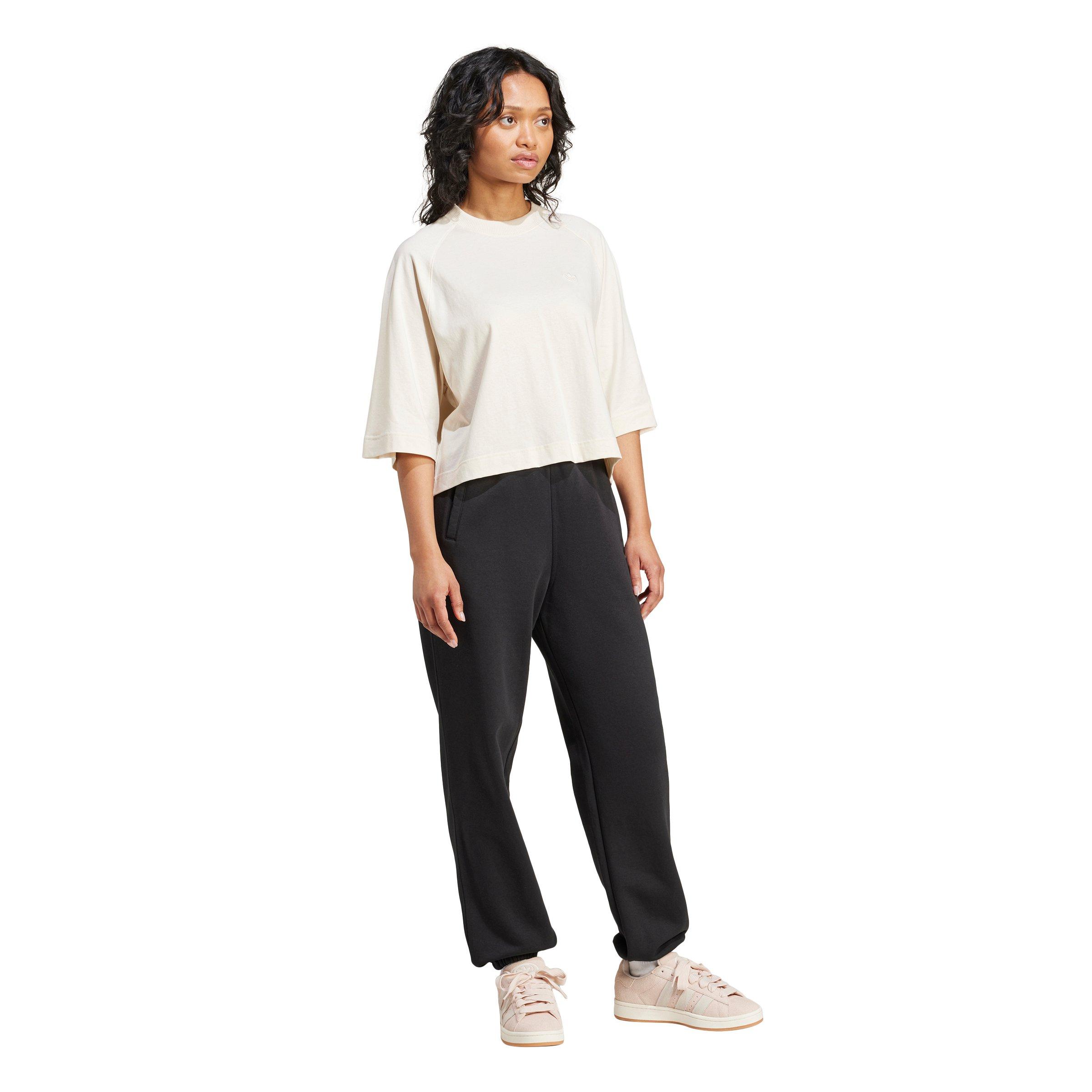 adidas Women's Originals Essentials Fleece Loose Joggers - Black - BLACK Thumbnail View 5