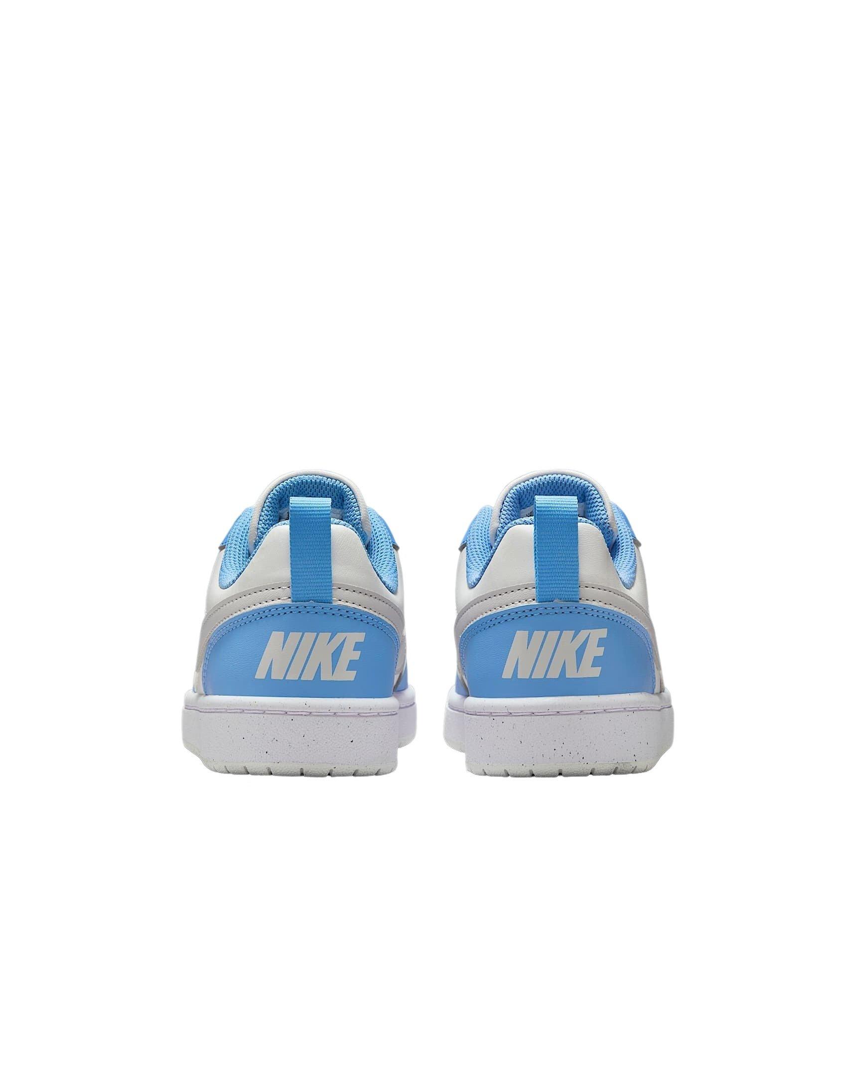Nike Court Borough Low Recraft Grade School Boys' "Summit White/Cobalt Pulse/White/Vast Grey" Shoe