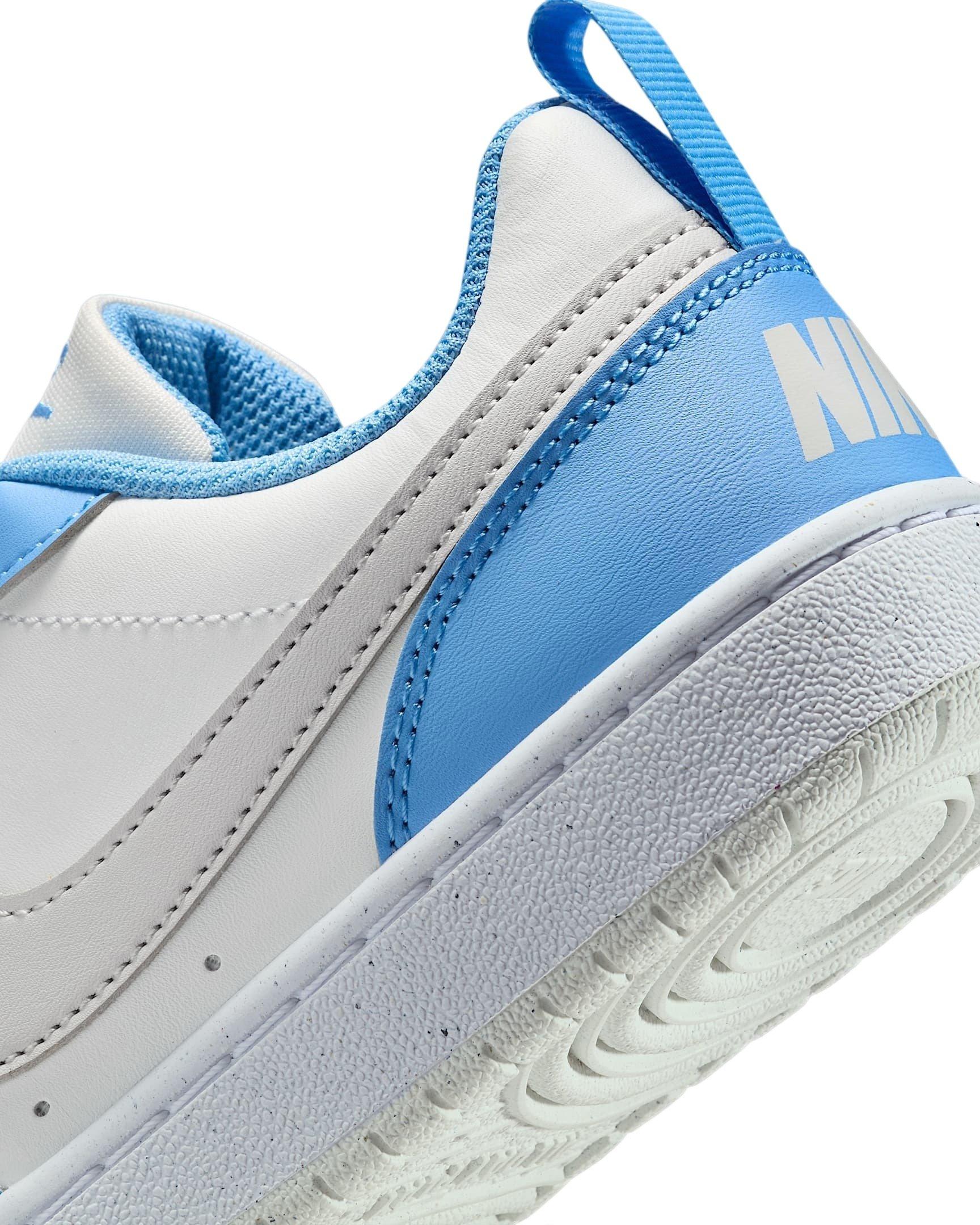 Nike Court Borough Low Recraft Grade School Boys' "Summit White/Cobalt Pulse/White/Vast Grey" Shoe