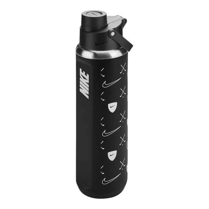 Nike Stainless Steel Recharge 24oz Chug Water Bottle - Black/White - BLACK/WHITE