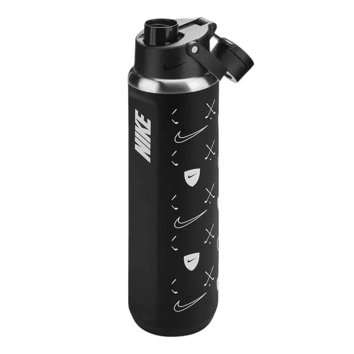 Nike Stainless Steel Recharge 24oz Chug Water Bottle - Black/White - BLACK/WHITE