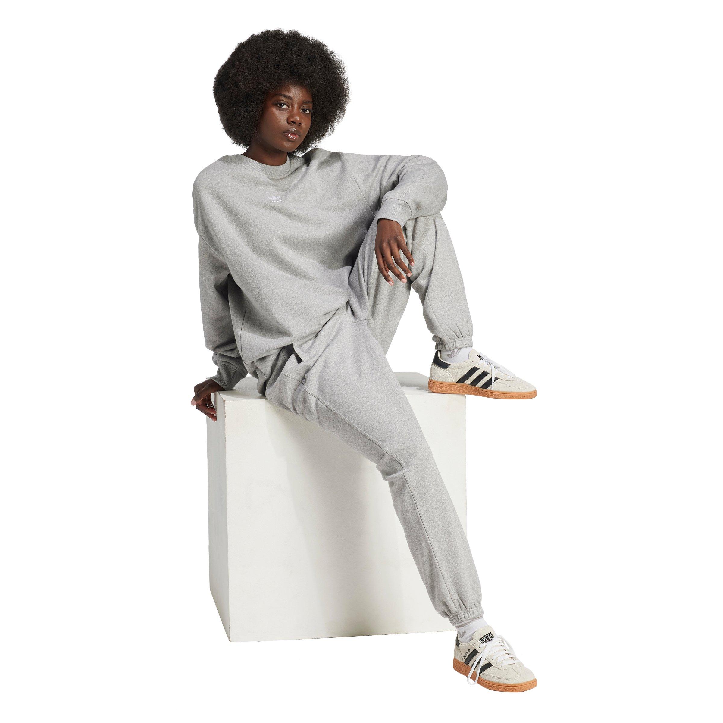 adidas Women's Originals Essentials Fleece Loose Joggers - Grey - GREY Thumbnail View 5