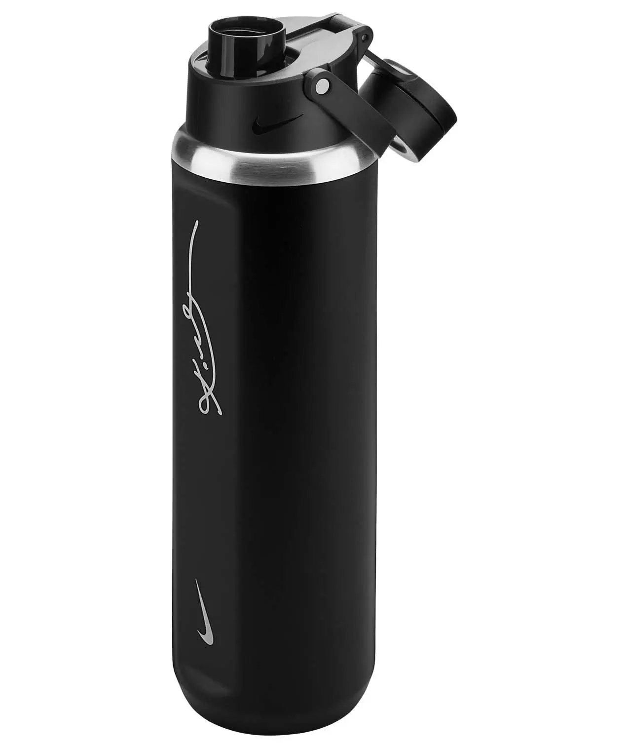 Nike Stainless Steel Recharge 24oz Chug Water Bottle - Black/Silver - BLACK/SILVER