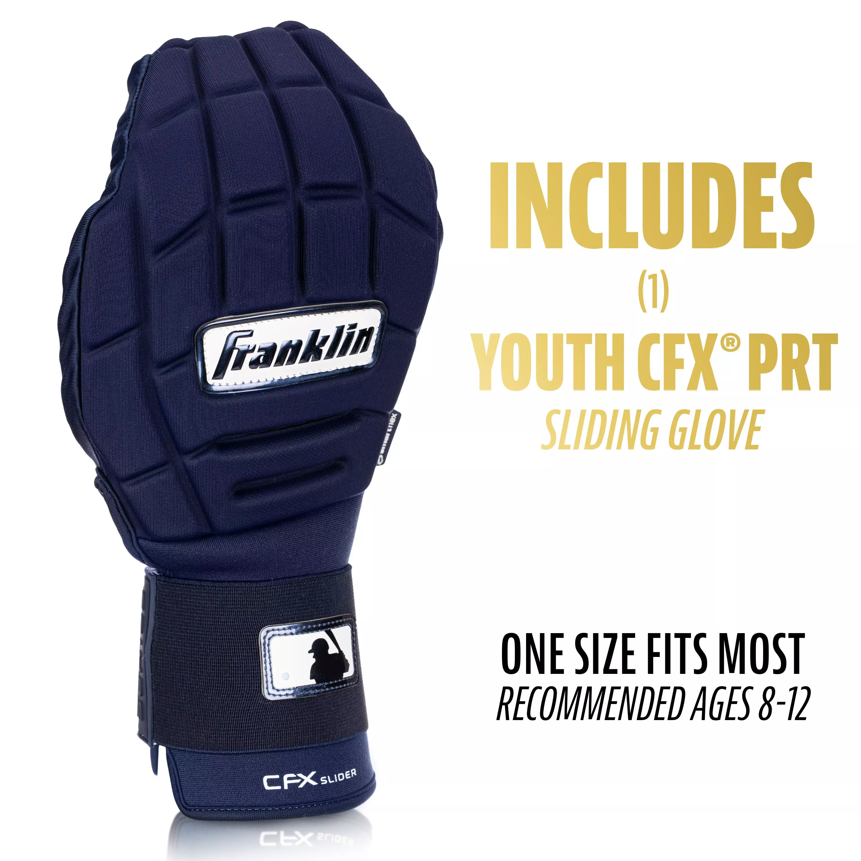 Franklin Sports MLB Youth CFX Slider PRT Protective Sliding Glove - Navy - NAVY