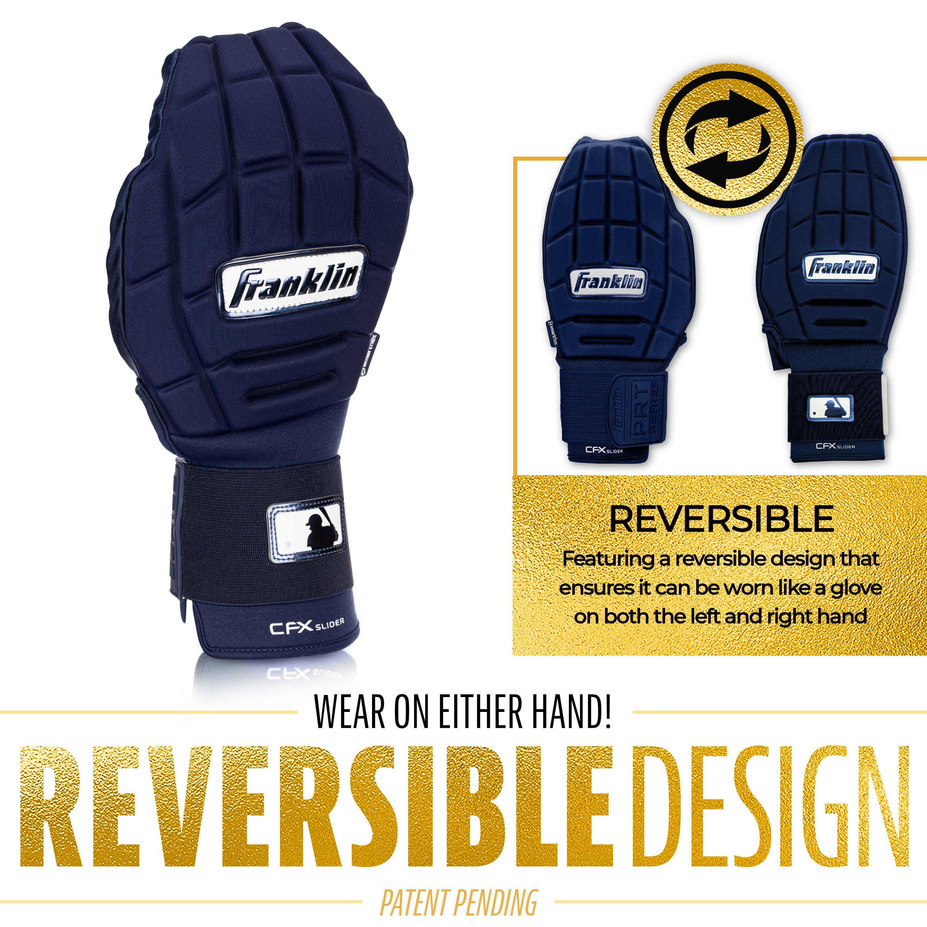 Franklin Sports MLB Youth CFX Slider PRT Protective Sliding Glove - Navy - NAVY Thumbnail View 3