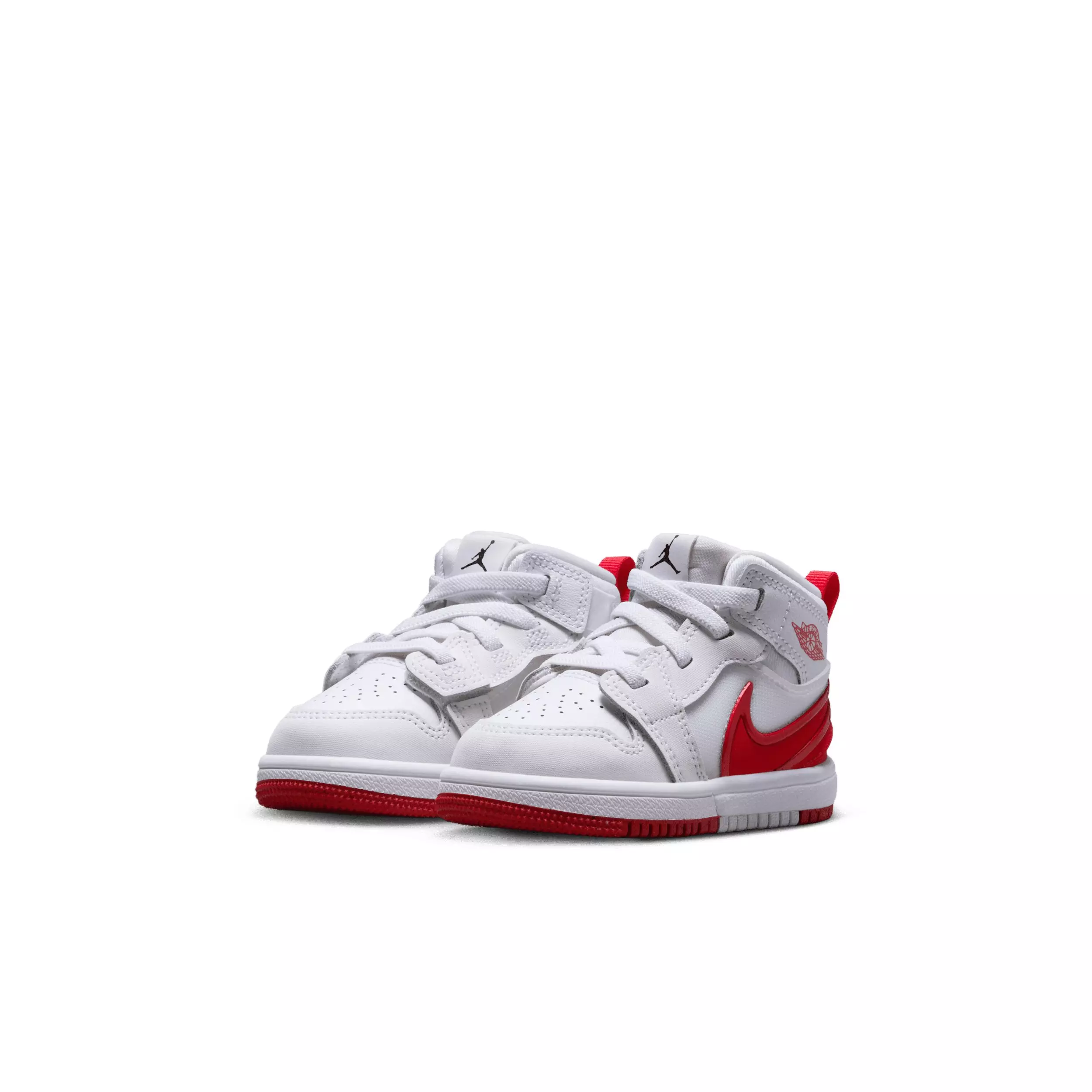 Jordan 1 Mid RM EasyOn "White/Black/University Red" Infant Boys' Shoe - WHITE/BLACK/RED
