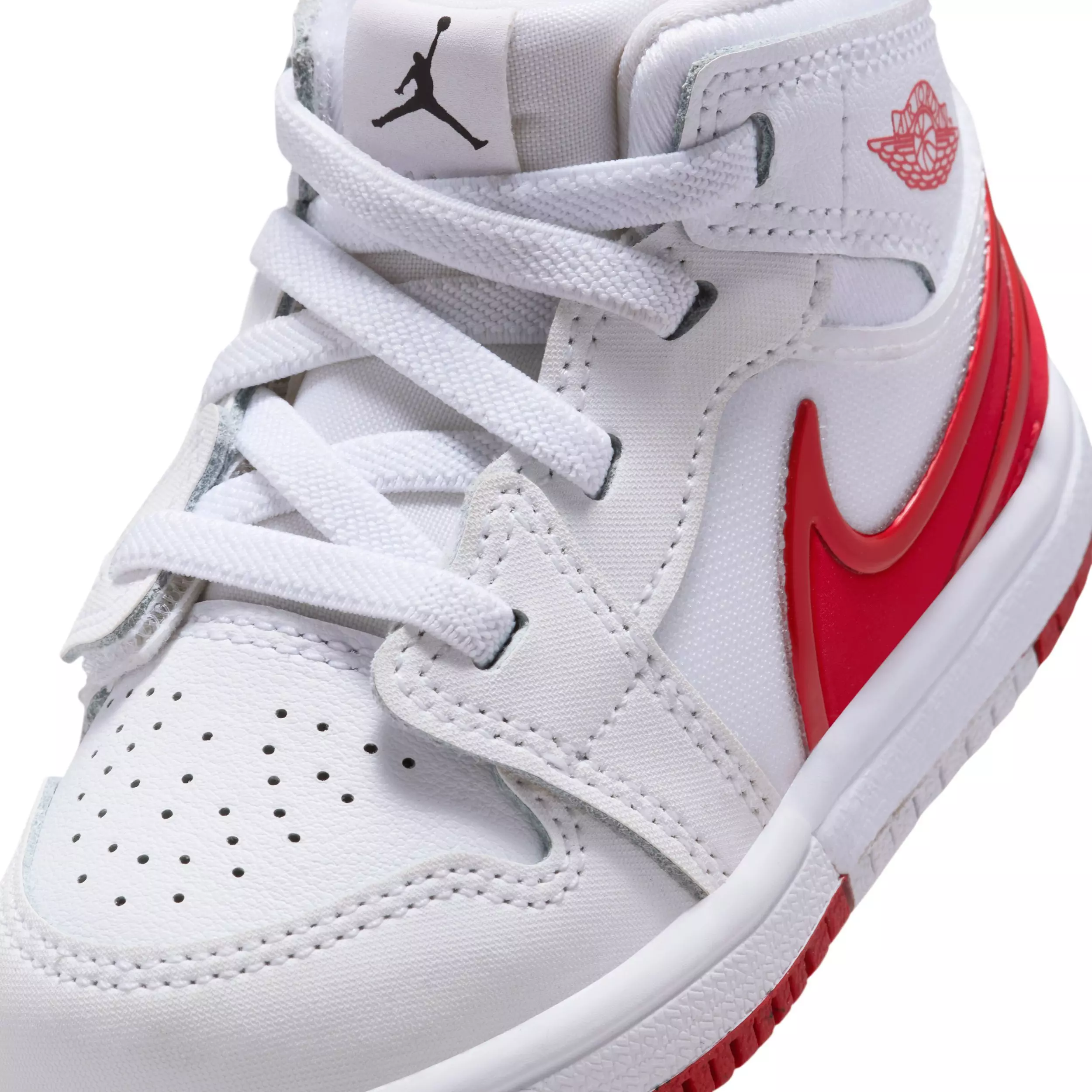 Jordan 1 Mid RM EasyOn "White/Black/University Red" Infant Boys' Shoe - WHITE/BLACK/RED
