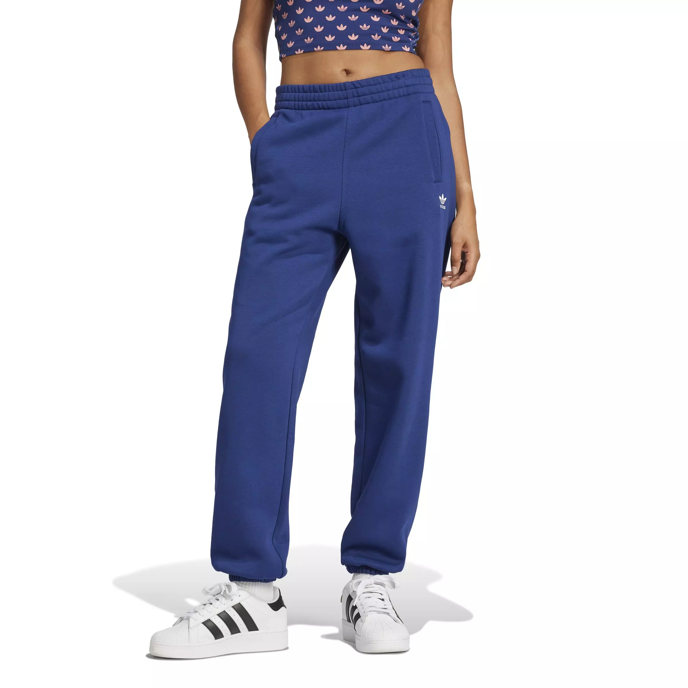 adidas Originals Women's Essentials Fleece Loose Joggers - Dark Blue - DARK BLUE