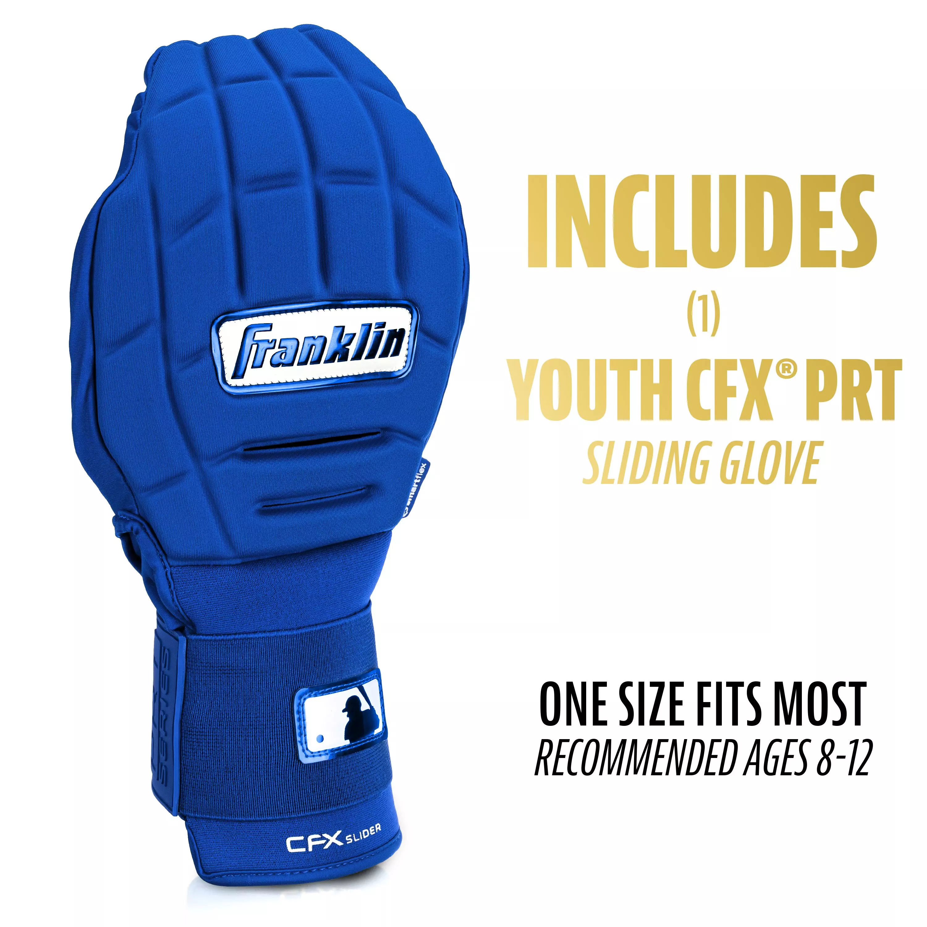 Franklin Sports MLB Youth CFX Slider PRT Protective Sliding Glove - Royal - ROYAL