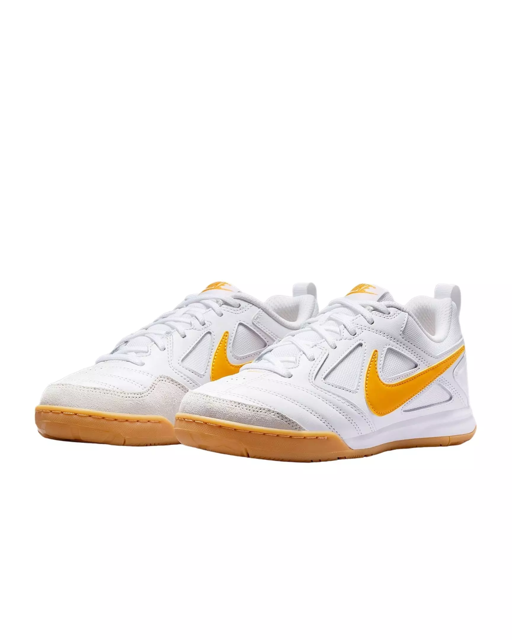 Nike Gato "White/Gum Yellow/University Gold" Grade School Boys' Shoe - WHITE/YELLOW/GOLD