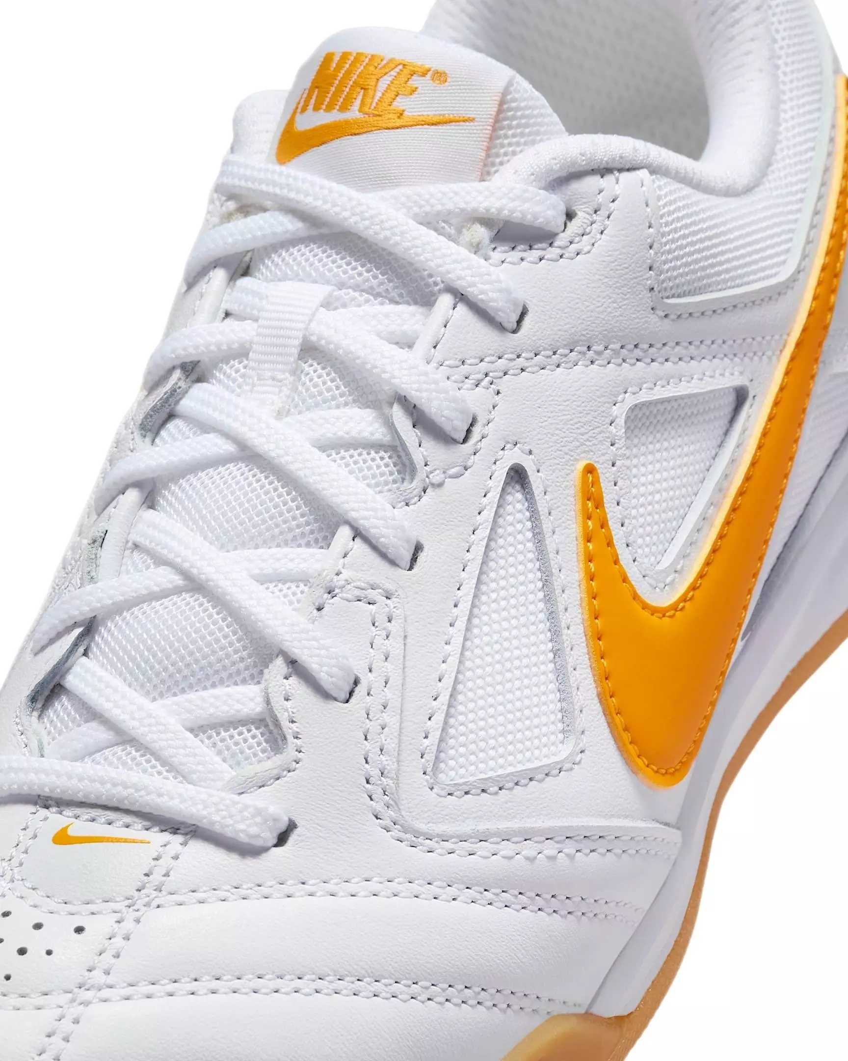 Nike Gato "White/Gum Yellow/University Gold" Grade School Boys' Shoe - WHITE/YELLOW/GOLD