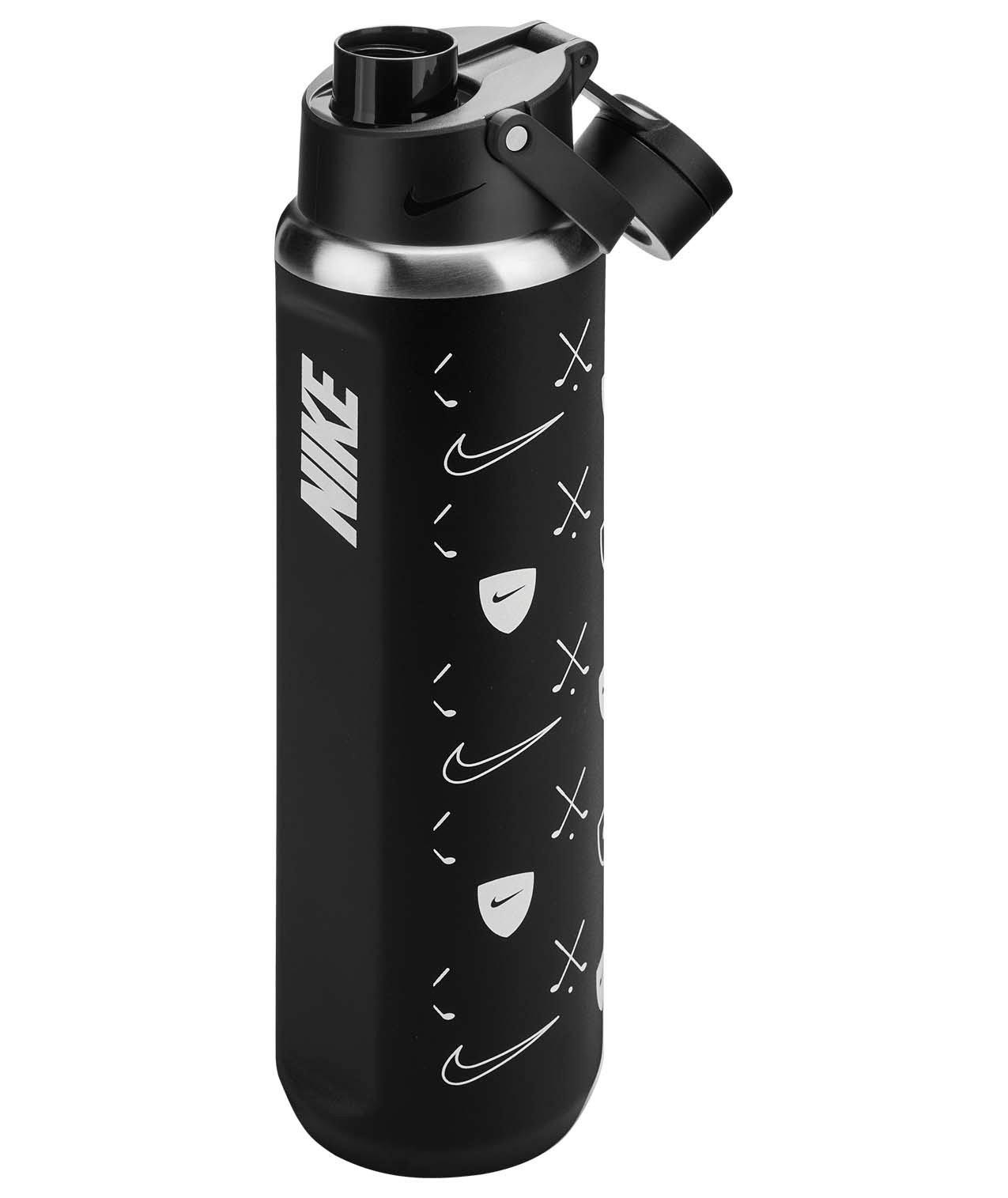 Nike Stainless Steel Recharge 32oz Chug Water Bottle - Black/White - BLACK/WHITE