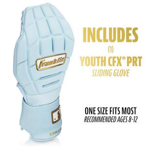 Franklin Sports MLB Youth CFX Slider PRT Protective Sliding Glove - Carolina Blue