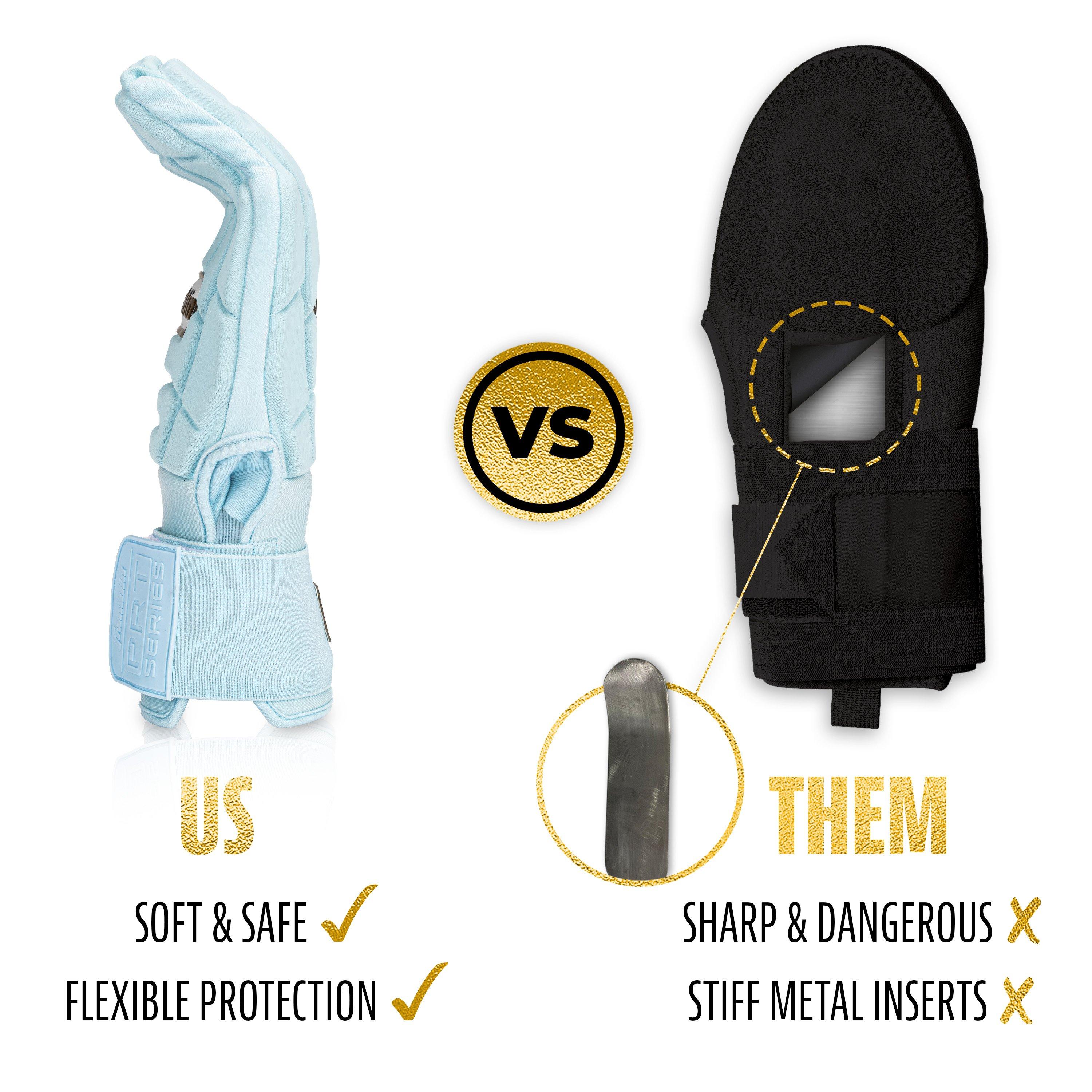 Franklin Sports MLB Youth CFX Slider PRT Protective Sliding Glove - Carolina Blue - CAROLINA BLUE Thumbnail View 5