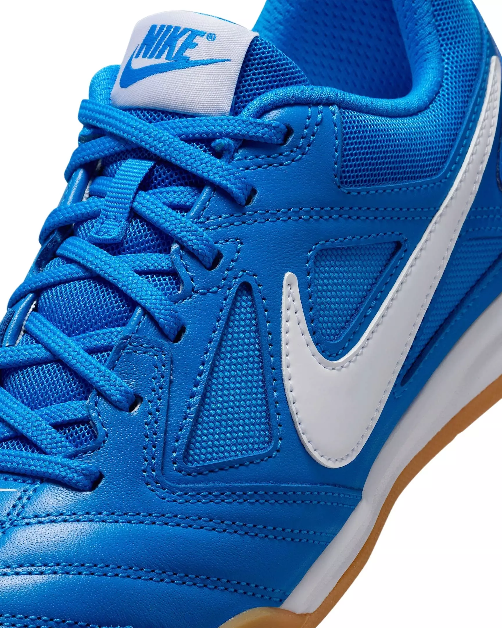 Nike Gato "Photo Blue/Gum Yellow/White" Grade School Boys' Shoe - BLUE/GUM/WHITE