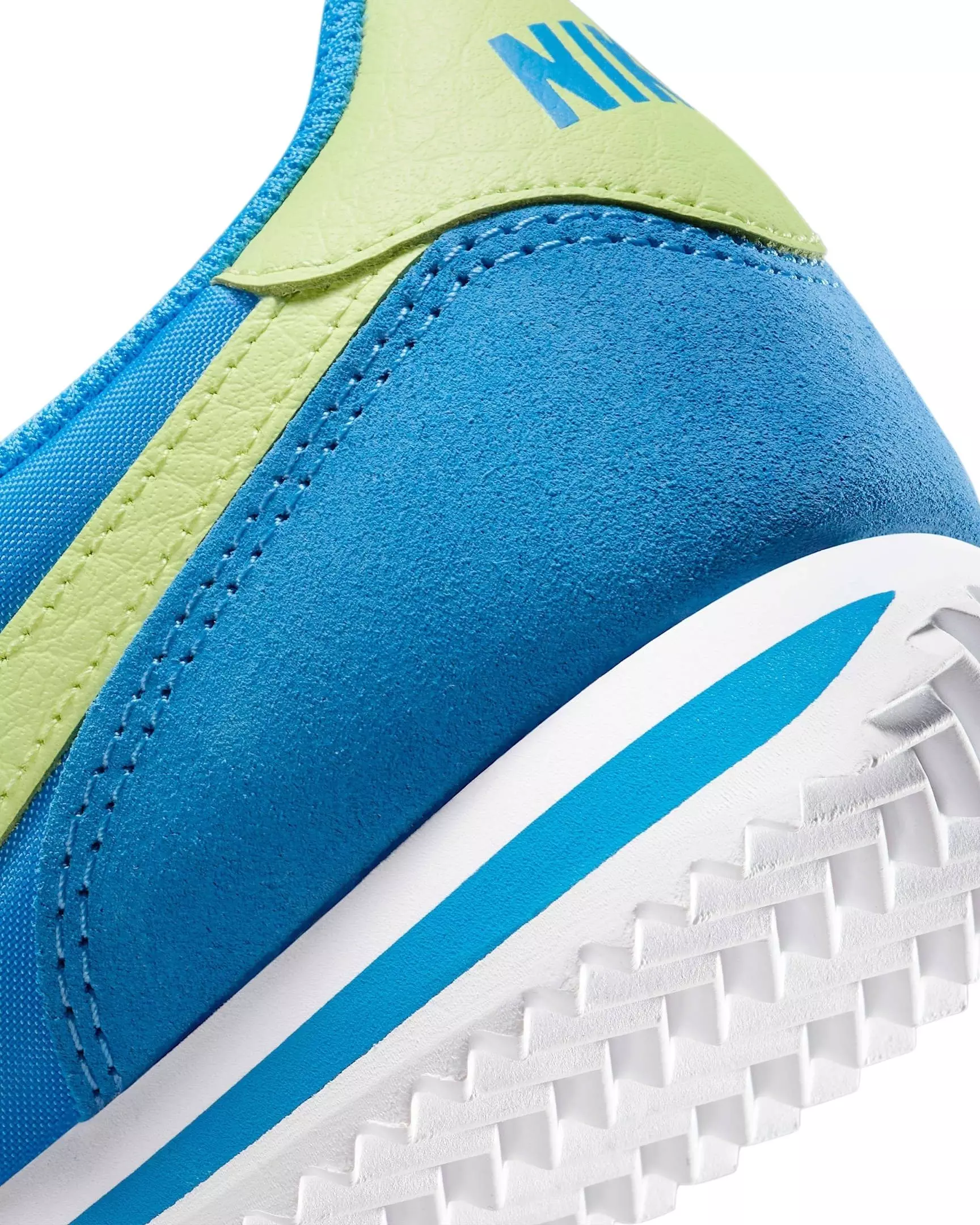 Nike Cortez "Photo Blue/White/Light Lemon Twist" Grade School Boys' Shoe - BLUE/WHITE/LEMON