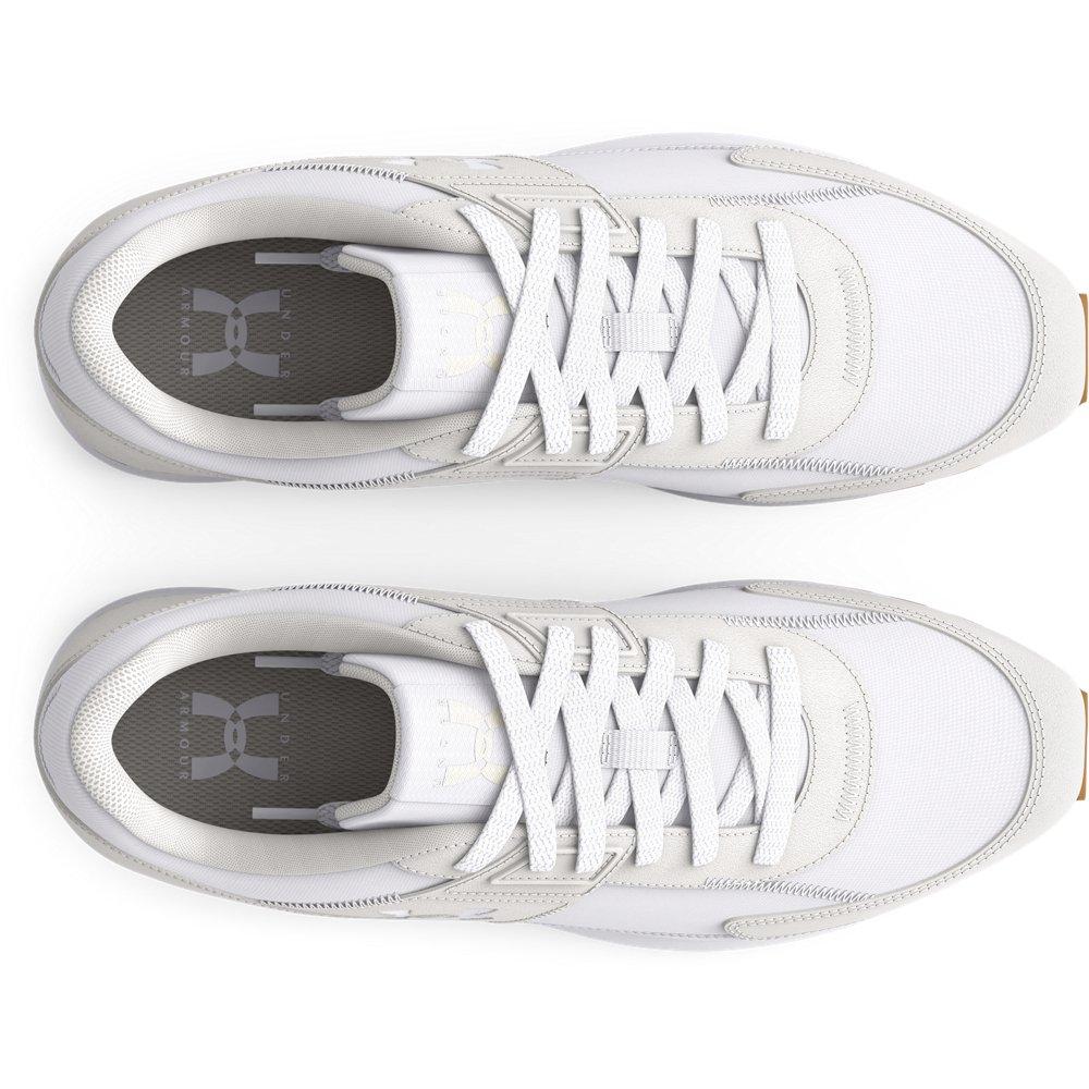 Under Armour Essential Runner "White/White Quartz" Women's Running Shoe - WHITE/WHITE Thumbnail View 4