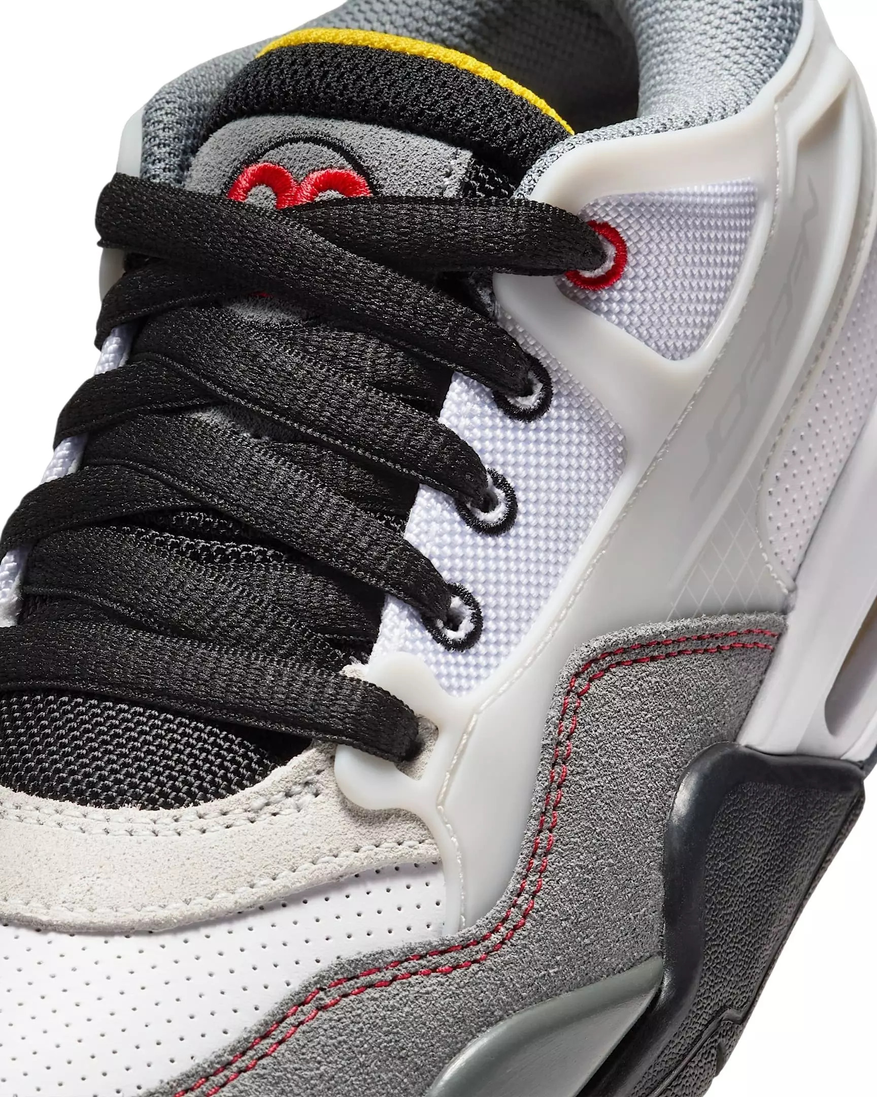 Jordan 4 RM Premium "White/Black/Smoke Grey/Fire Red" Grade School Boys' Shoe - WHITE/BLACK/GREY/RED