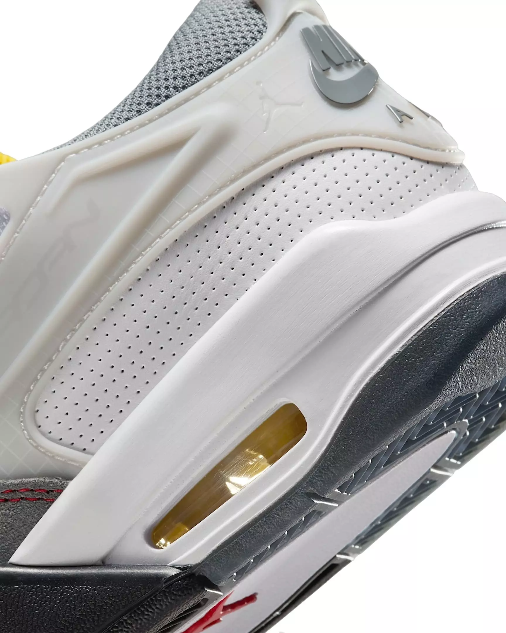 Jordan 4 RM Premium "White/Black/Smoke Grey/Fire Red" Grade School Boys' Shoe - WHITE/BLACK/GREY/RED