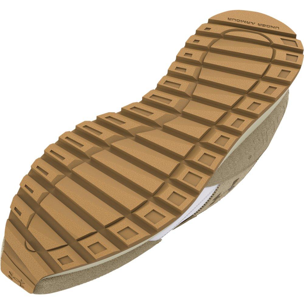 Under Armour Essential Runner "White/Khaki Base/Metallic Gold" Women's Running Shoe - WHITE/KHAKI/GOLD Thumbnail View 5