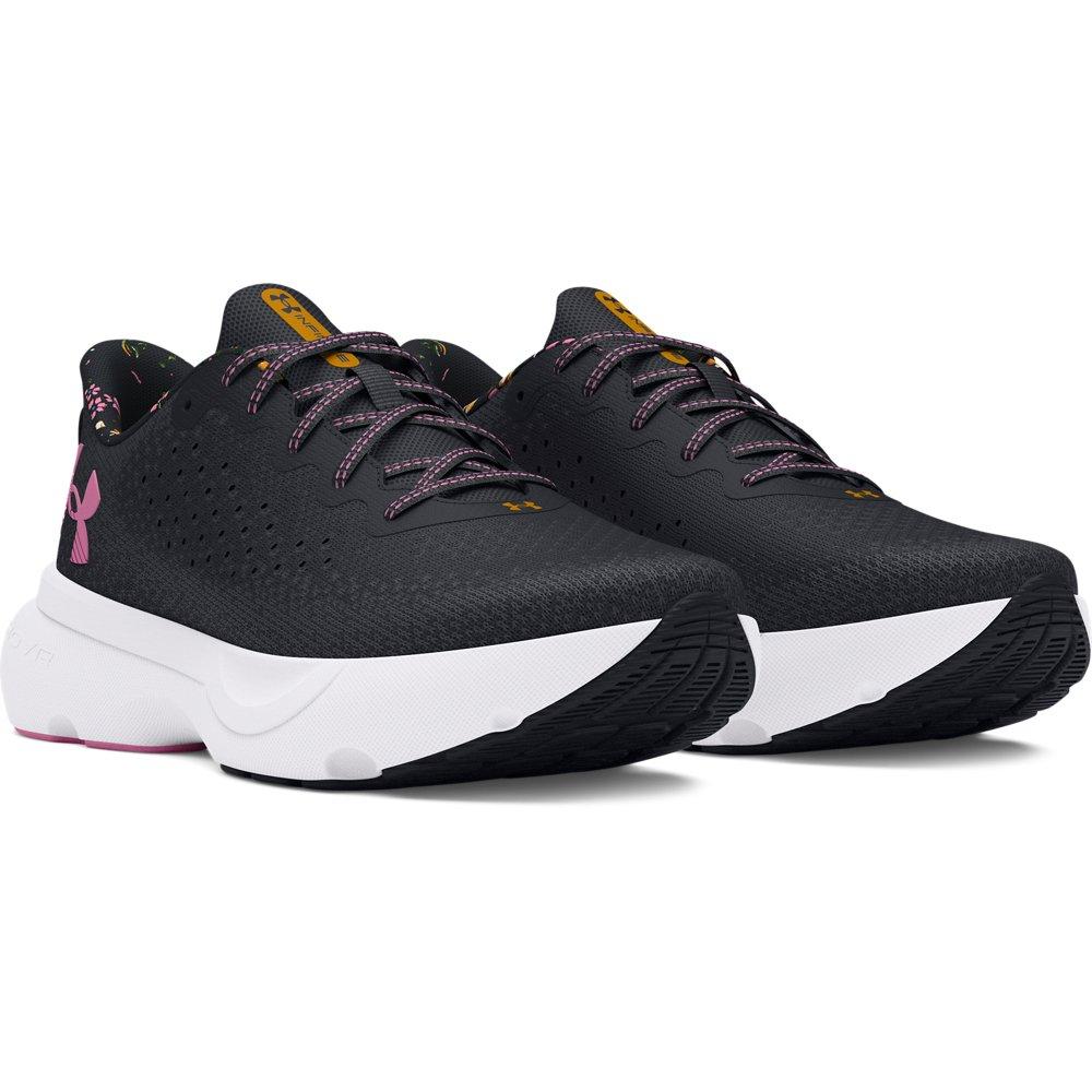 Under Armour Infinite Print "Black/Pink/White" Women's Running Shoe - BLACK/PINK/WHITE Thumbnail View 3