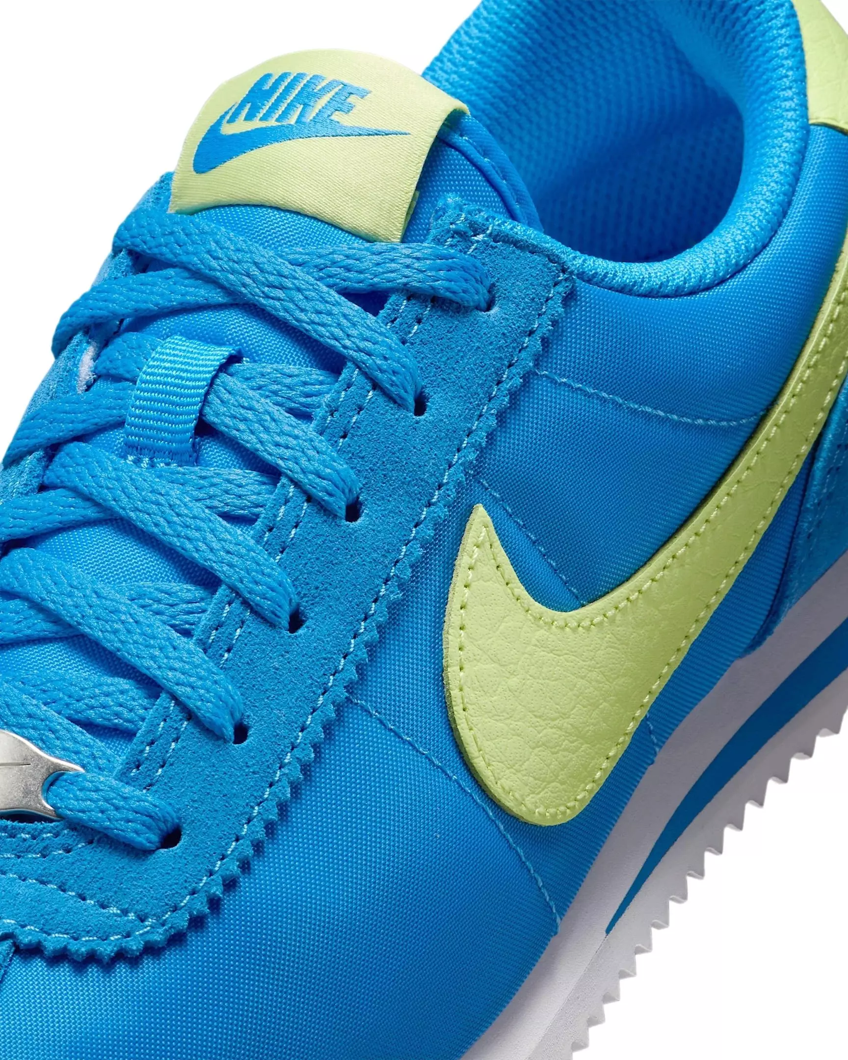 Nike Cortez "Photo Blue/White/Light Lemon Twist" Preschool Boys' Shoe - BLUE/WHITE/LEMON