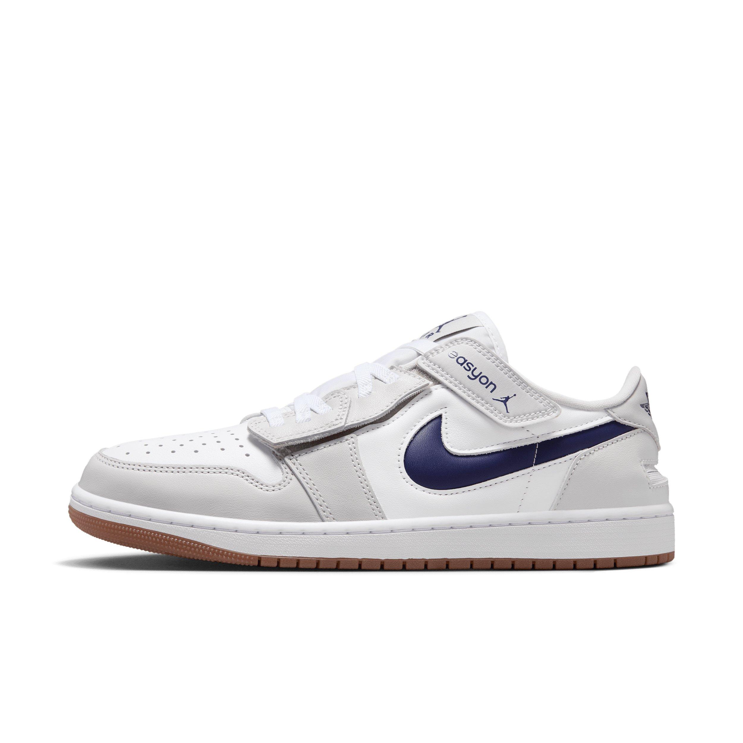 Jordan 1 Low EasyOn "White/Neutral Grey/Gum Medium Brown/Midnight Navy" Men's Shoe - WHITE/GREY/MD BROWN/NAVY Thumbnail View 2