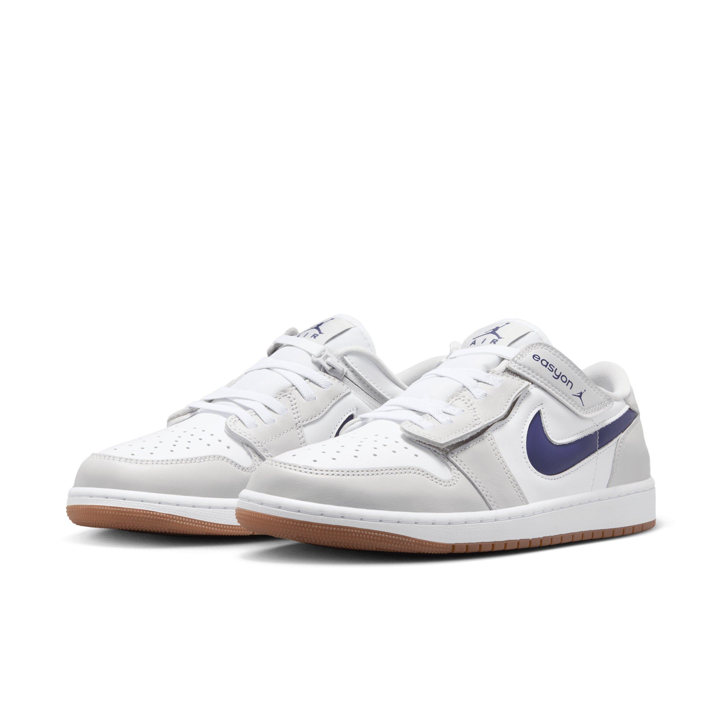 Jordan 1 Low EasyOn "White/Neutral Grey/Gum Medium Brown/Midnight Navy" Men's Shoe - WHITE/GREY/MD BROWN/NAVY Thumbnail View 3
