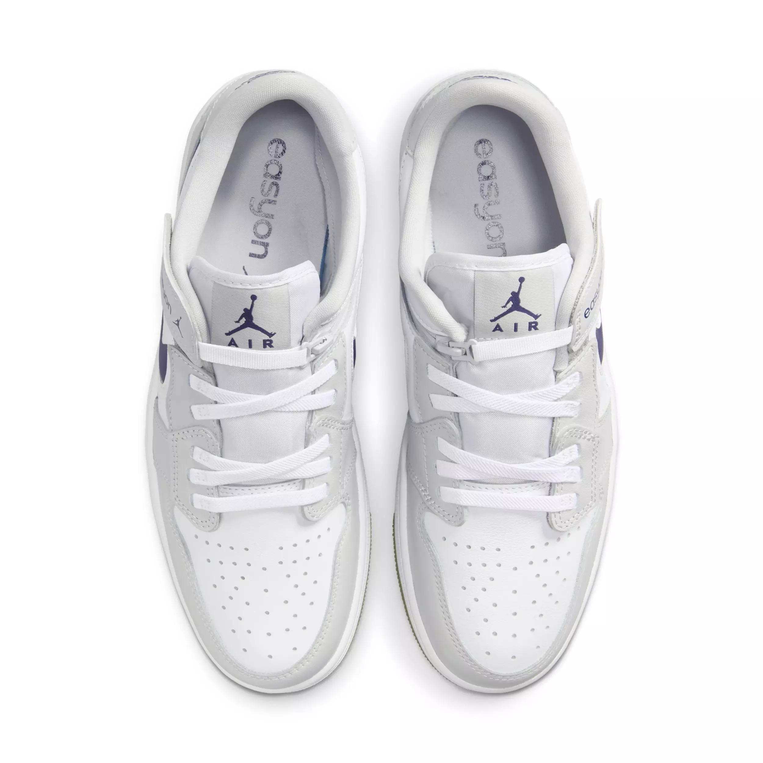 Jordan 1 Low EasyOn "White/Neutral Grey/Gum Medium Brown/Midnight Navy" Men's Shoe - WHITE/GREY/MD BROWN/NAVY