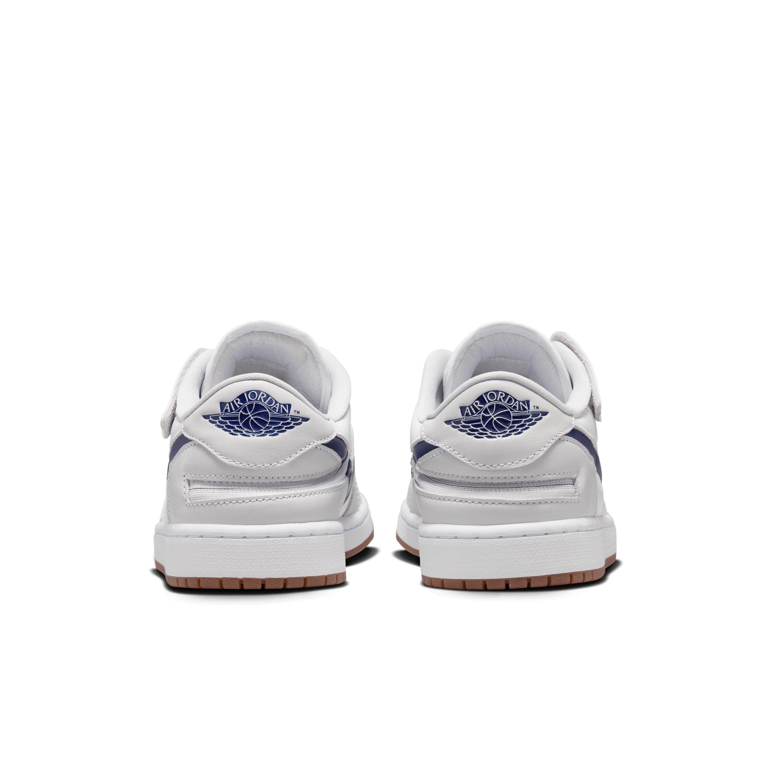 Jordan 1 Low EasyOn "White/Neutral Grey/Gum Medium Brown/Midnight Navy" Men's Shoe - WHITE/GREY/MD BROWN/NAVY Thumbnail View 5