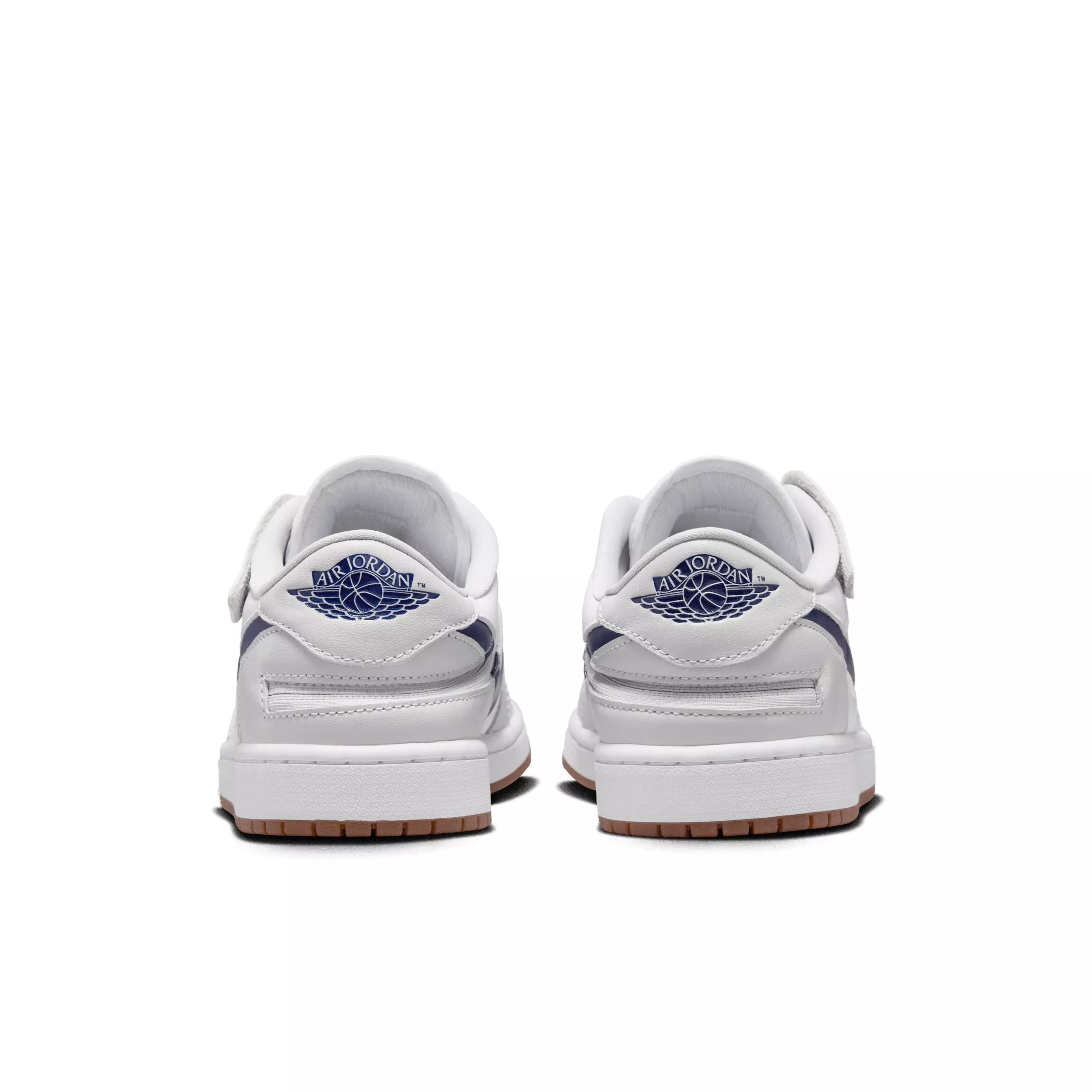 Jordan 1 Low EasyOn "White/Neutral Grey/Gum Medium Brown/Midnight Navy" Men's Shoe - WHITE/GREY/MD BROWN/NAVY