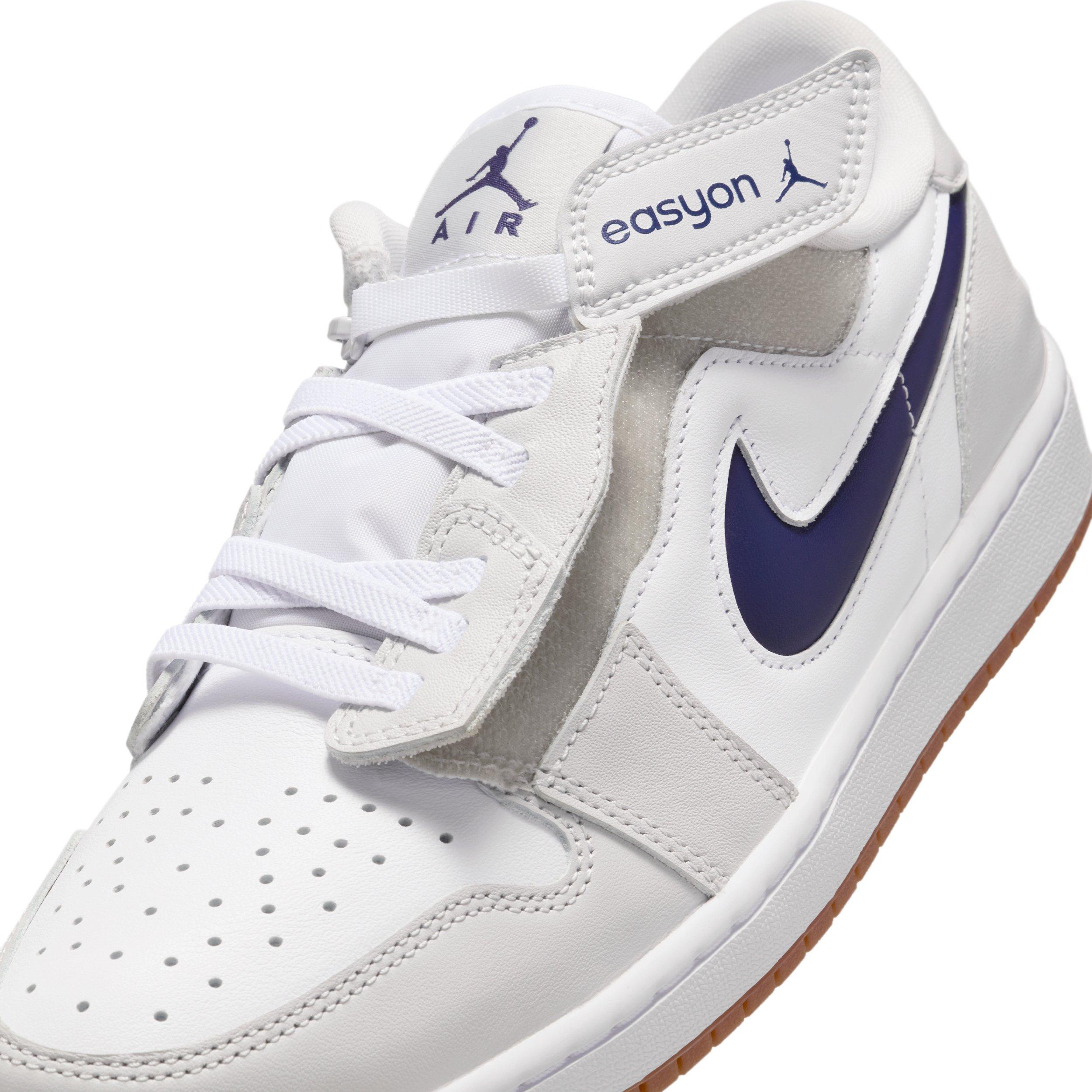 Jordan 1 Low EasyOn "White/Neutral Grey/Gum Medium Brown/Midnight Navy" Men's Shoe - WHITE/GREY/MD BROWN/NAVY Thumbnail View 7