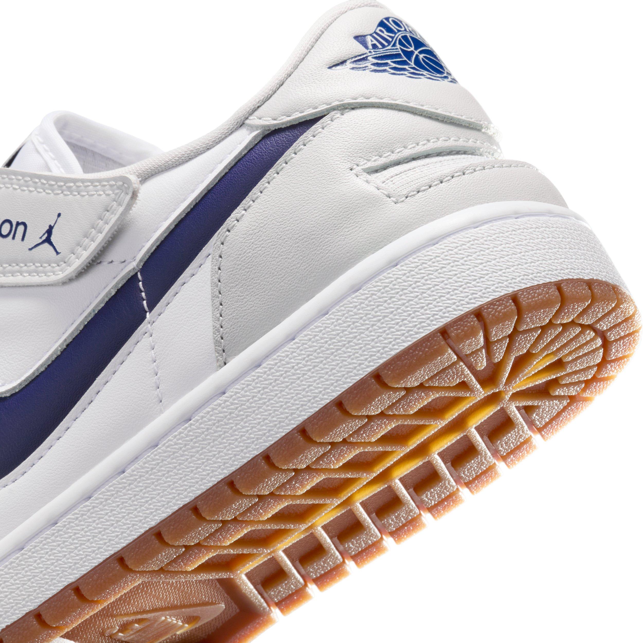 Jordan 1 Low EasyOn "White/Neutral Grey/Gum Medium Brown/Midnight Navy" Men's Shoe - WHITE/GREY/MD BROWN/NAVY Thumbnail View 8