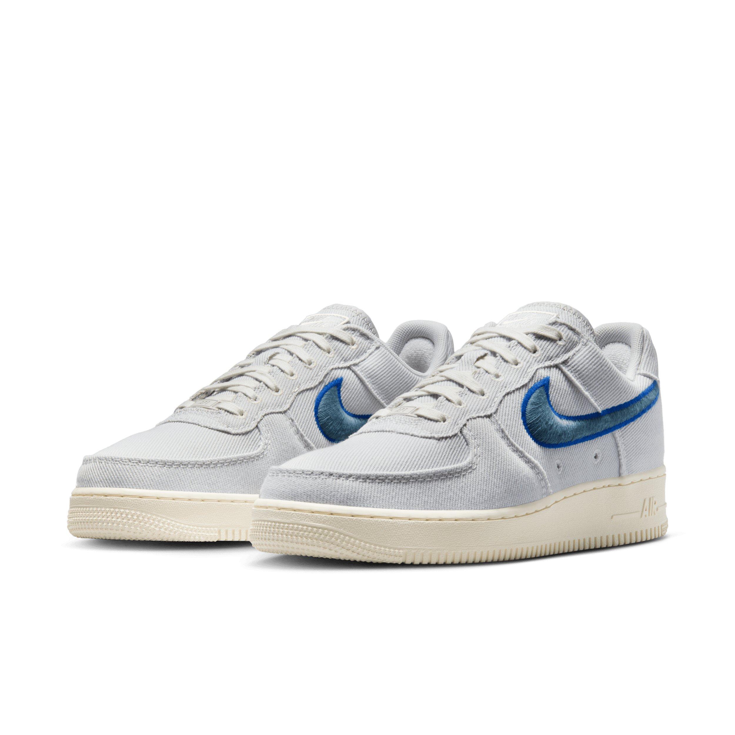Nike Air Force 1 Low Canvas "Photon Dust/Game Royal/Pale Ivory/Smokey Blue" Men's Shoe - DUST/ROYAL/IVORY/BLUE Thumbnail View 3