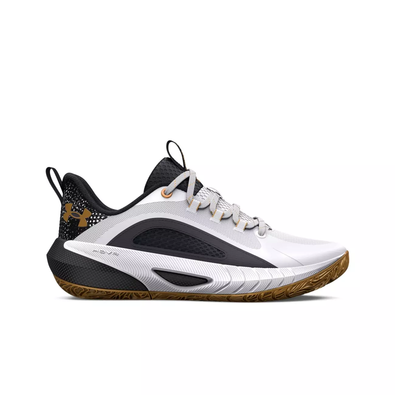 Under Armour HOVR Ascent 2 Printed "White/Black/Metallic Light Copper" Women's Basketball Shoe - WHITE/BLACK/COPPER