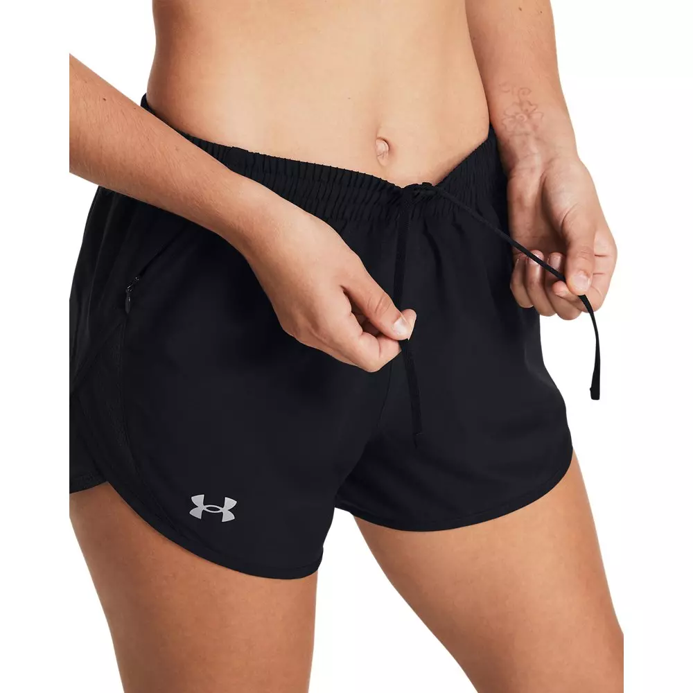 Under Armour Women's Fly-By 3" Shorts -Black - BLACK