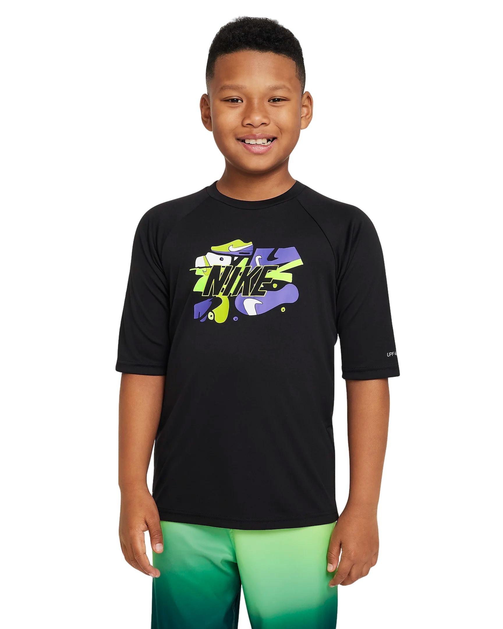 Nike Big Boys'​ Sneaker Short-Sleeve​ Hydroguard Swim Shirt