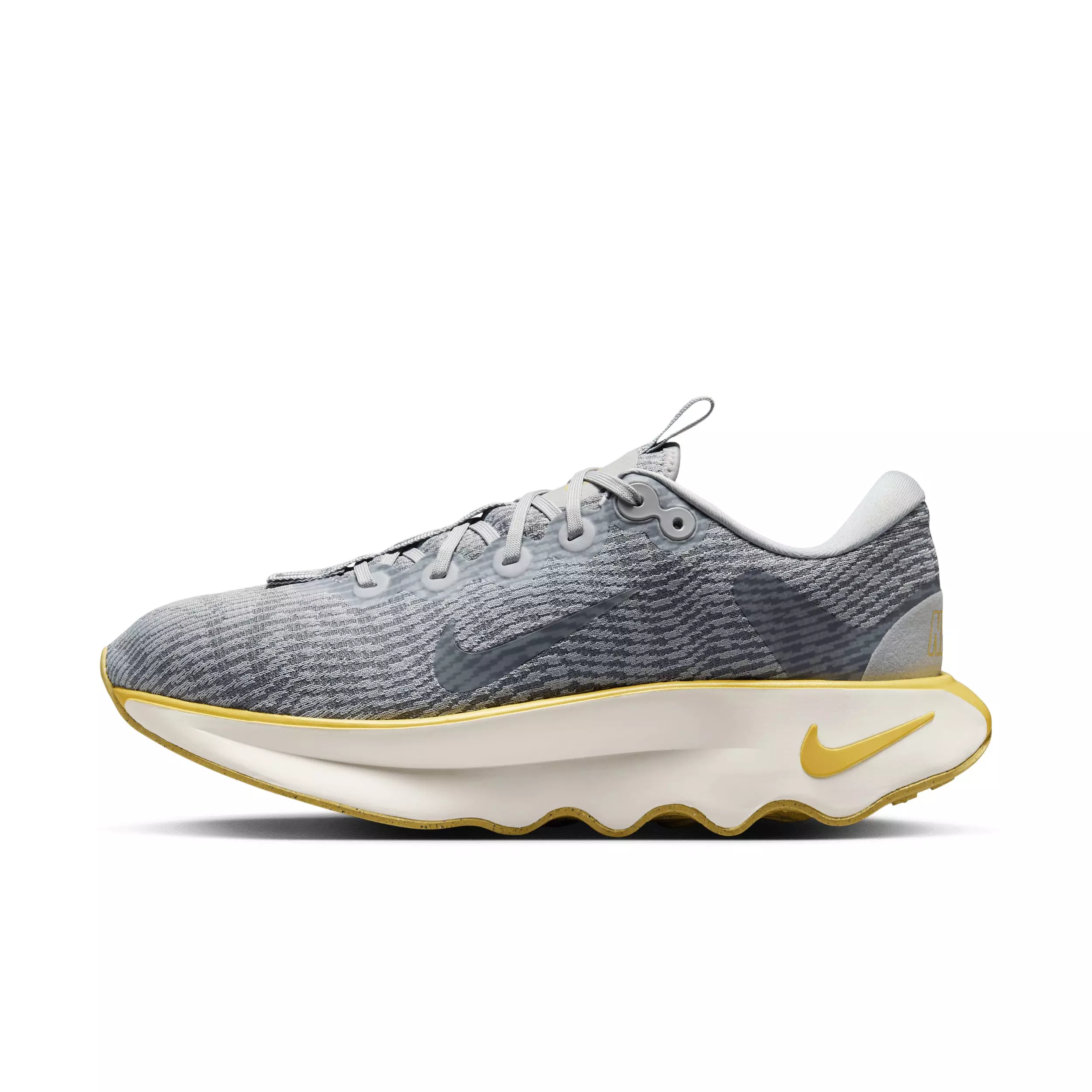 Nike Motiva "Light Smoke Grey/Smoke Grey/Saturn Gold/Light Smoke Grey" Men's Walking Shoe - LT GREY/GREY/GOLD/LT GREY