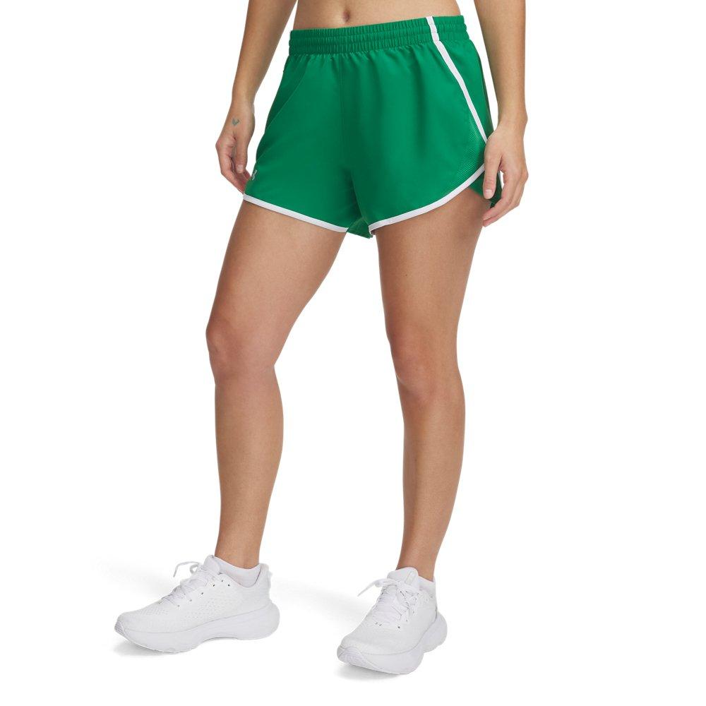 Under Armour Women's Fly-By 3" Shorts -Green/White - GREEN/WHITE Thumbnail View 1