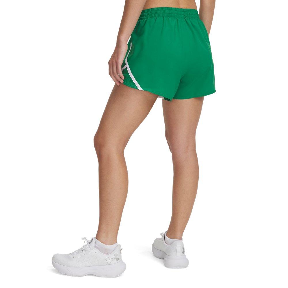 Under Armour Women's Fly-By 3" Shorts -Green/White - GREEN/WHITE Thumbnail View 2