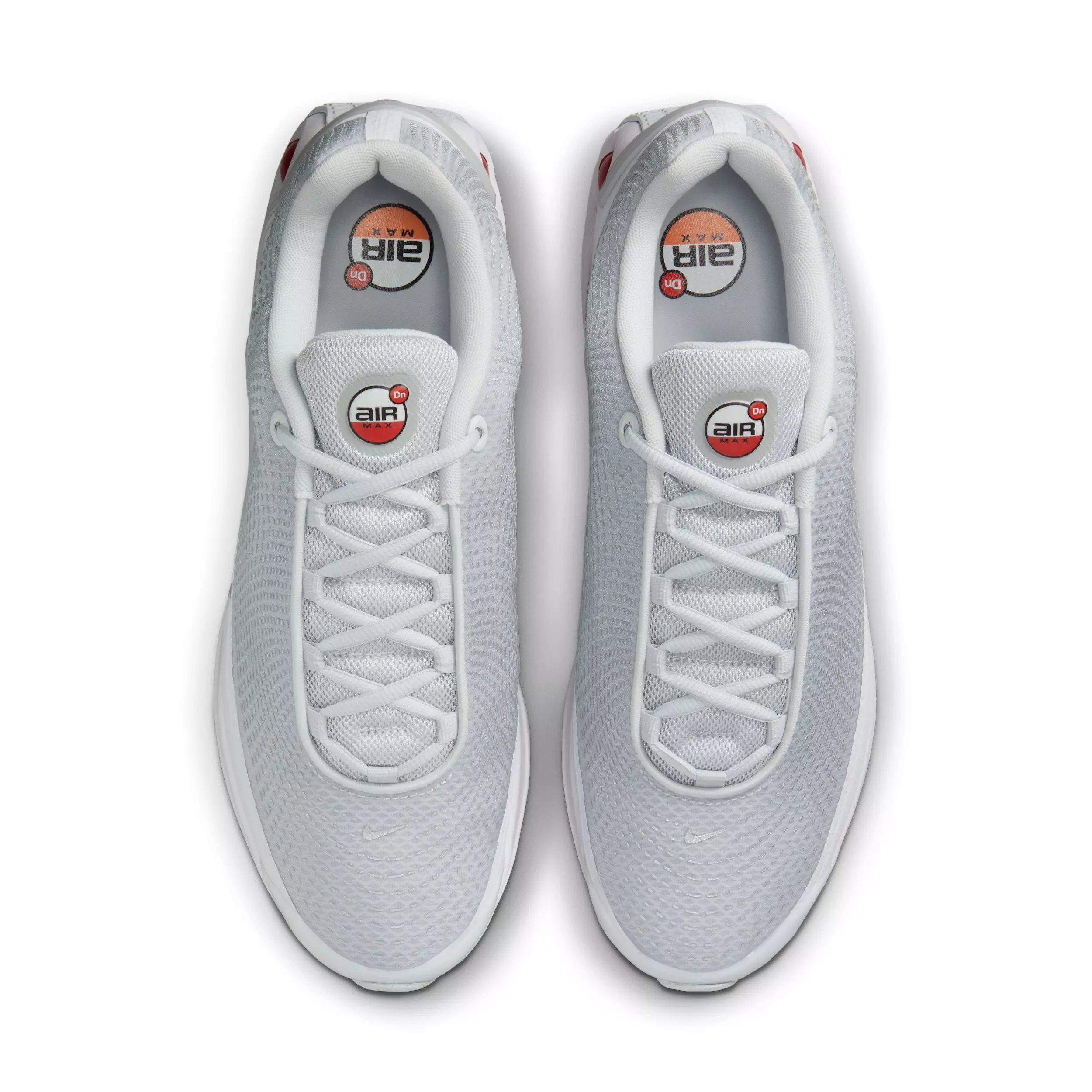 Nike Air Max Dn "Pure Platinum/Wolf Grey/Metallic Silver/University Red" Men's Shoe - PLATINUM/GREY/SILVER/RED