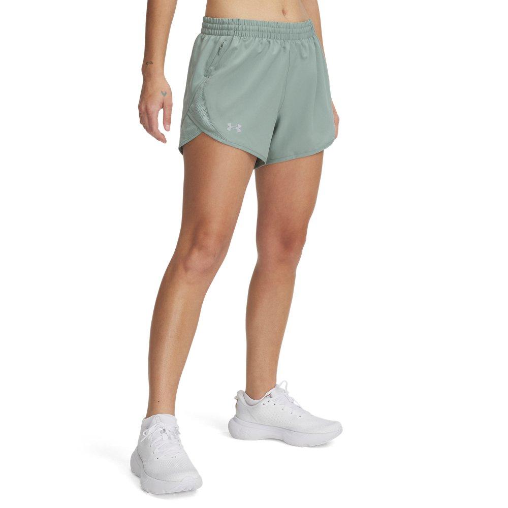 Under Armour Women's Fly-By 3" Shorts -Green - GREEN Thumbnail View 1